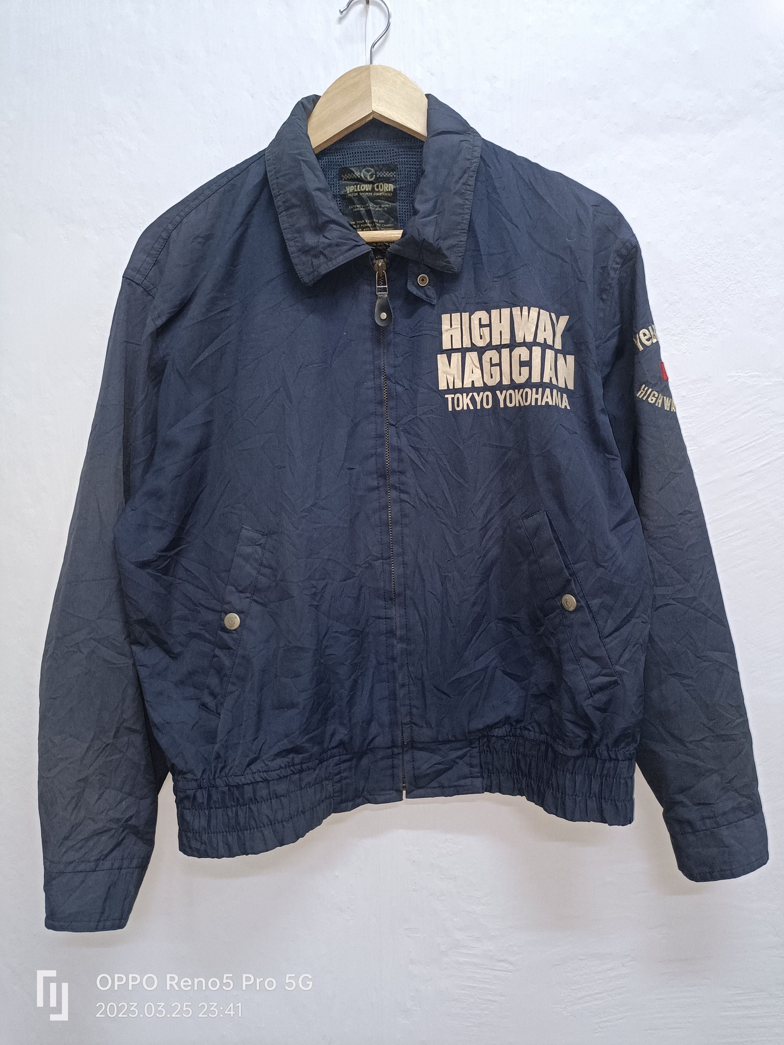 Vintage Yellow Corn Highway Magician Zipper Jacket