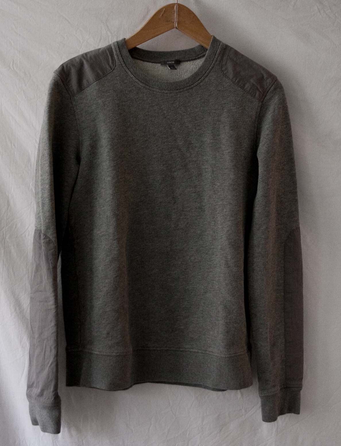 Vince Vince Sweatshirt Gray Crewneck Elbow Patch Size S Size US S / EU 44-46 / 1 - 4 Thumbnail