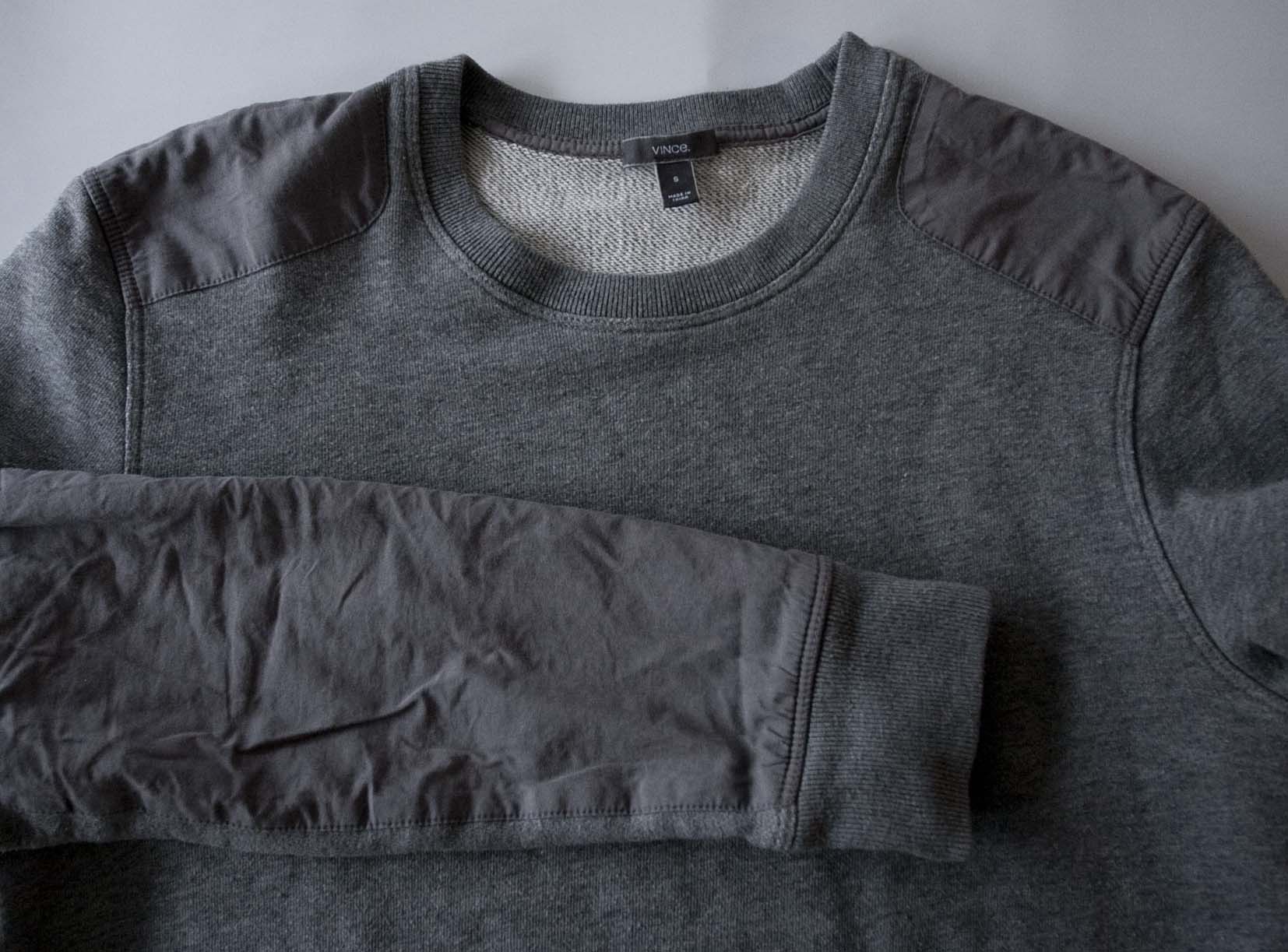 Vince Vince Sweatshirt Gray Crewneck Elbow Patch Size S Size US S / EU 44-46 / 1 - 1 Thumbnail