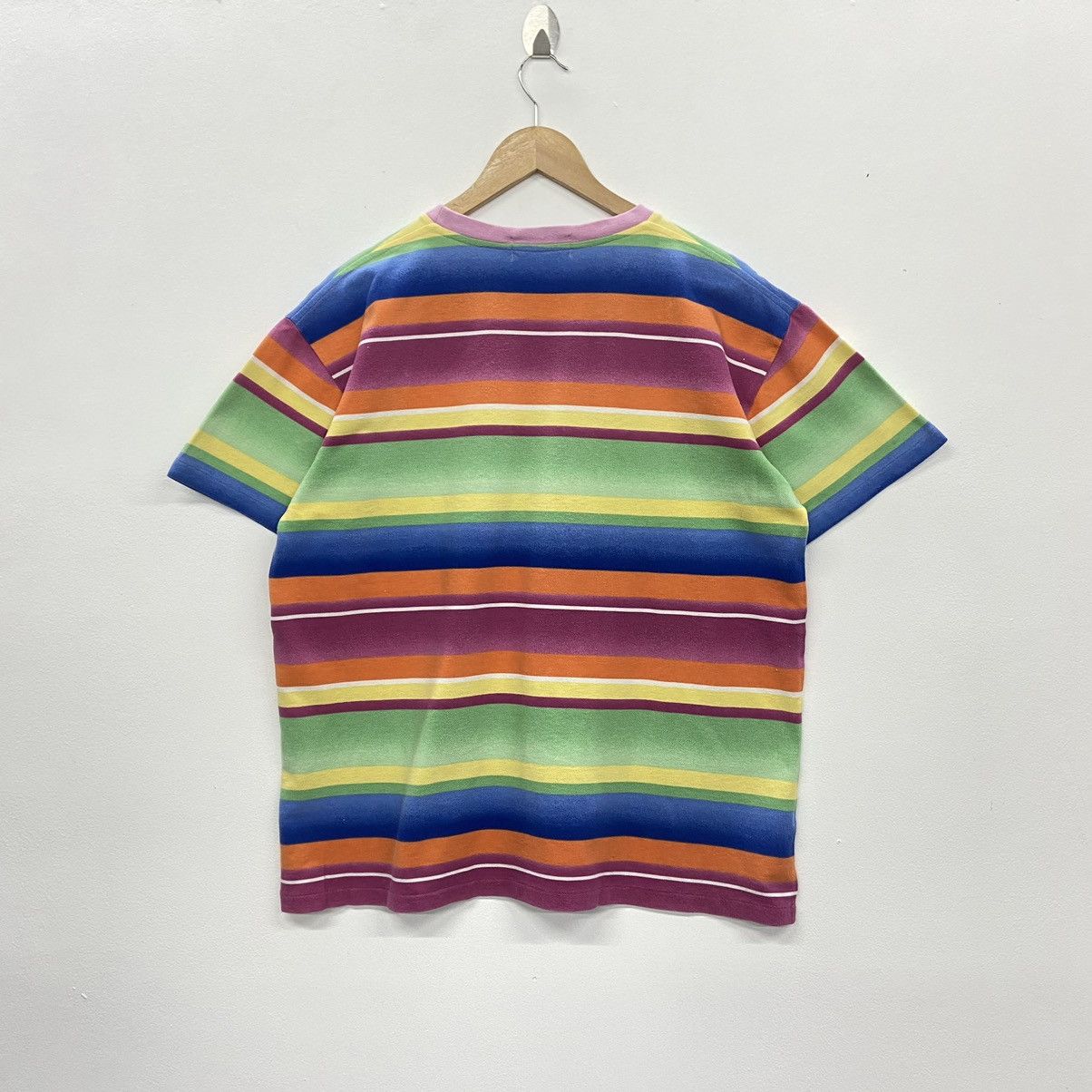 Polo Ralph Lauren × Vintage Rare!! POLO RALPH LAUREN multicolour stripes tee Size US M / EU 48-50 / 2 - 9 Thumbnail