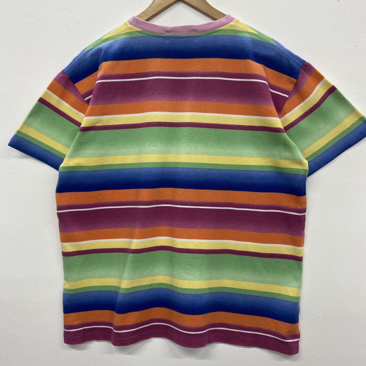 Polo Ralph Lauren × Vintage Rare!! POLO RALPH LAUREN multicolour stripes tee Size US M / EU 48-50 / 2 - 10 Thumbnail