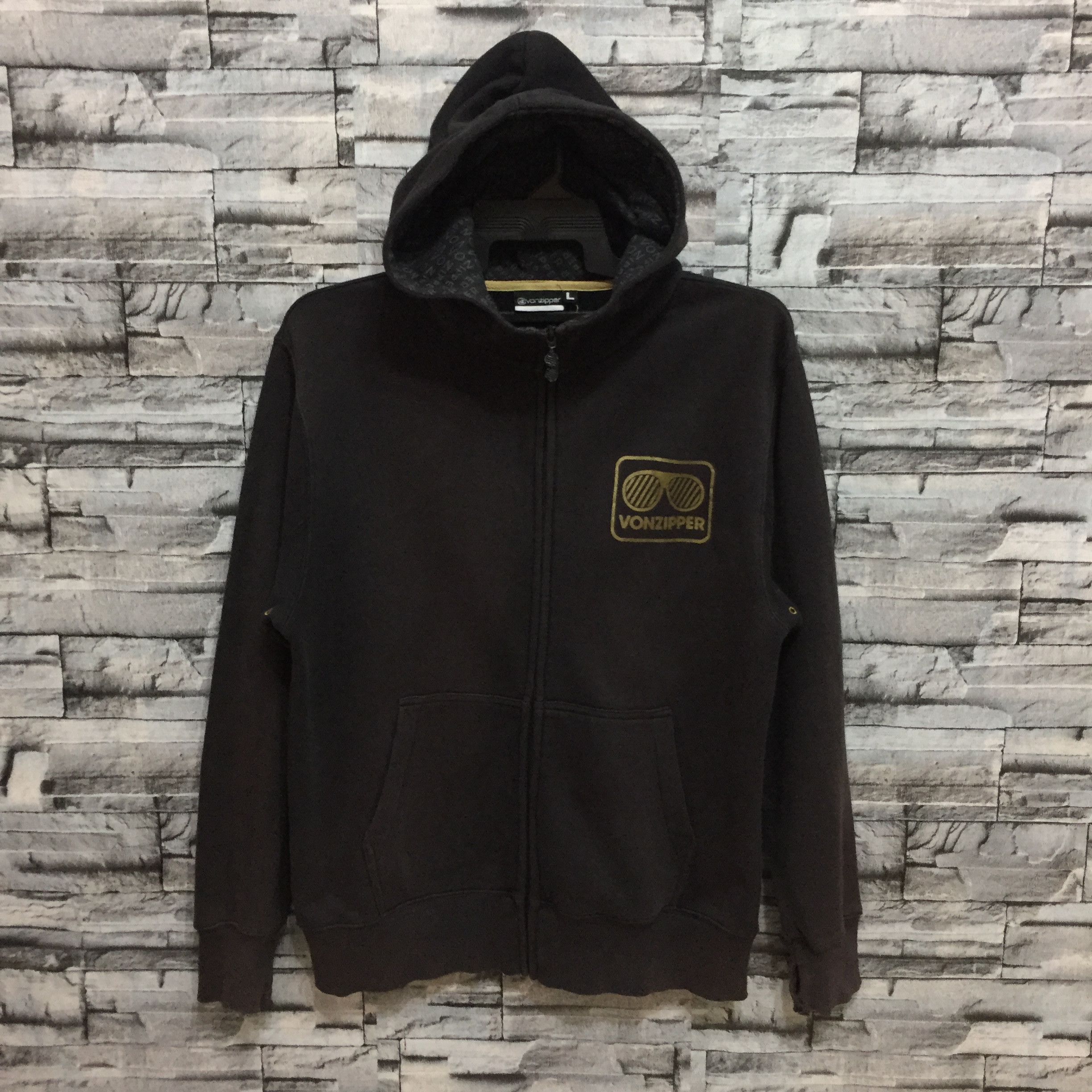 Vintage Vintage VonZipper hoodie big logo surf skateboard Size US L / EU 52-54 / 3 - 3 Thumbnail