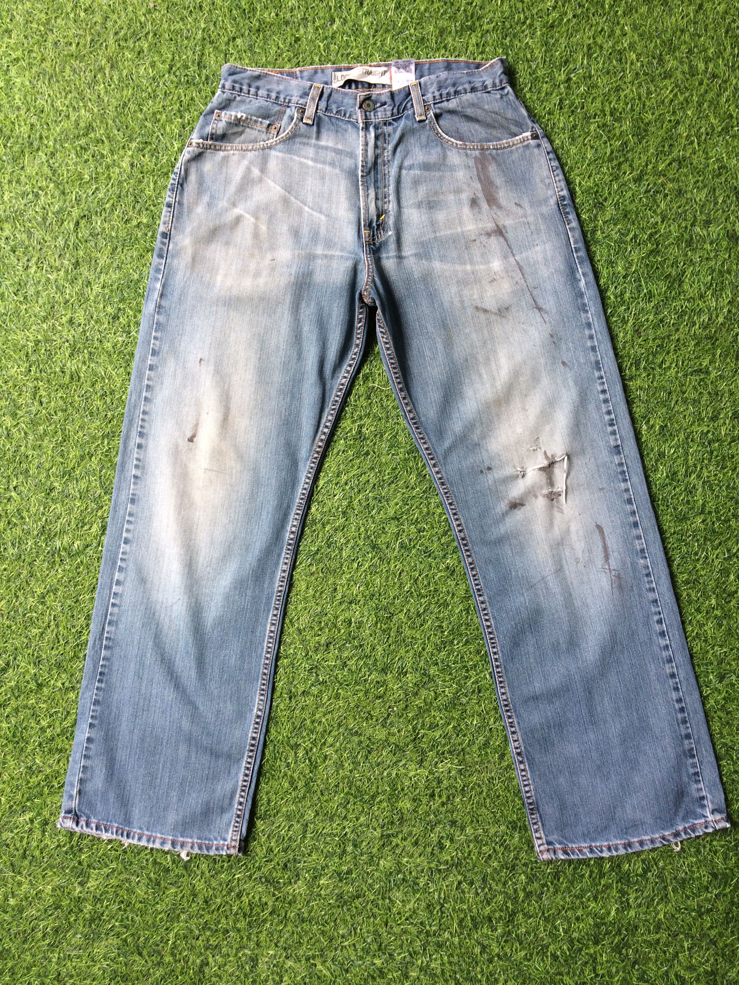 Levi's Vintage Distressed Levi's 569 Dirty Ripped Jeans #B-534 Size US 31 - 1 Thumbnail