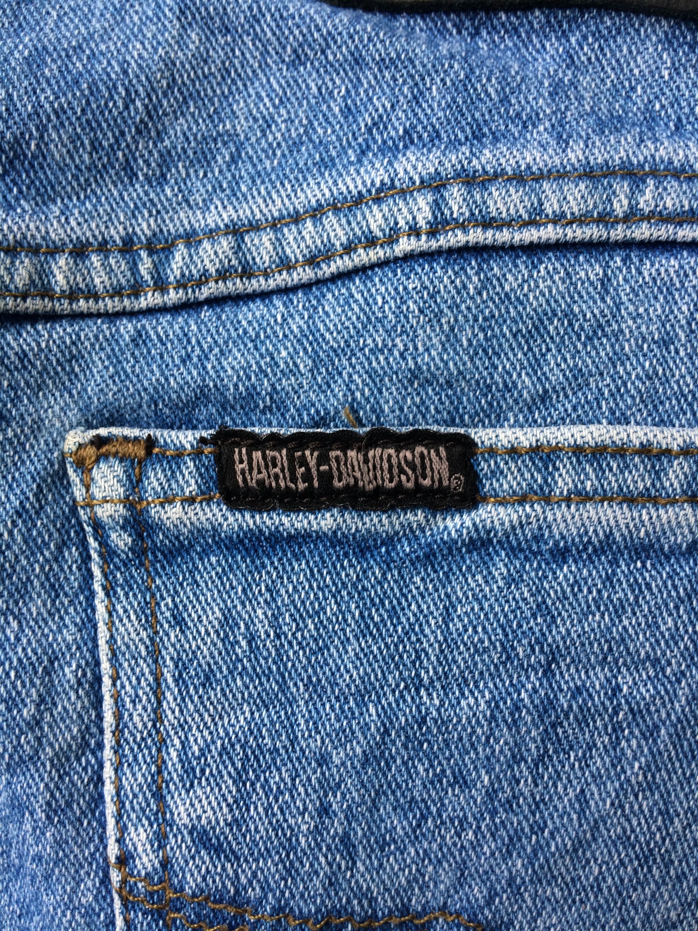Harley Davidson Harley Davidson Distressed Stretch Jeans #B-497 Size US 29 - 9 Thumbnail