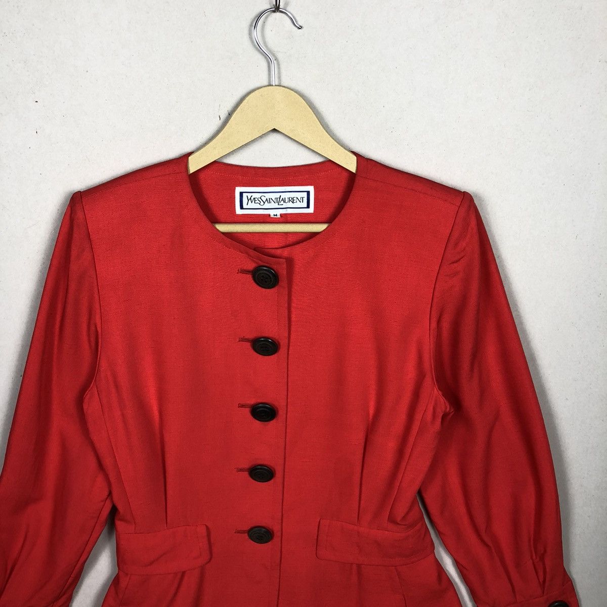 Yves Saint Laurent Luxury Vintage YSL Dress Coat Size M / US 6-8 / IT 42-44 - 3 Thumbnail