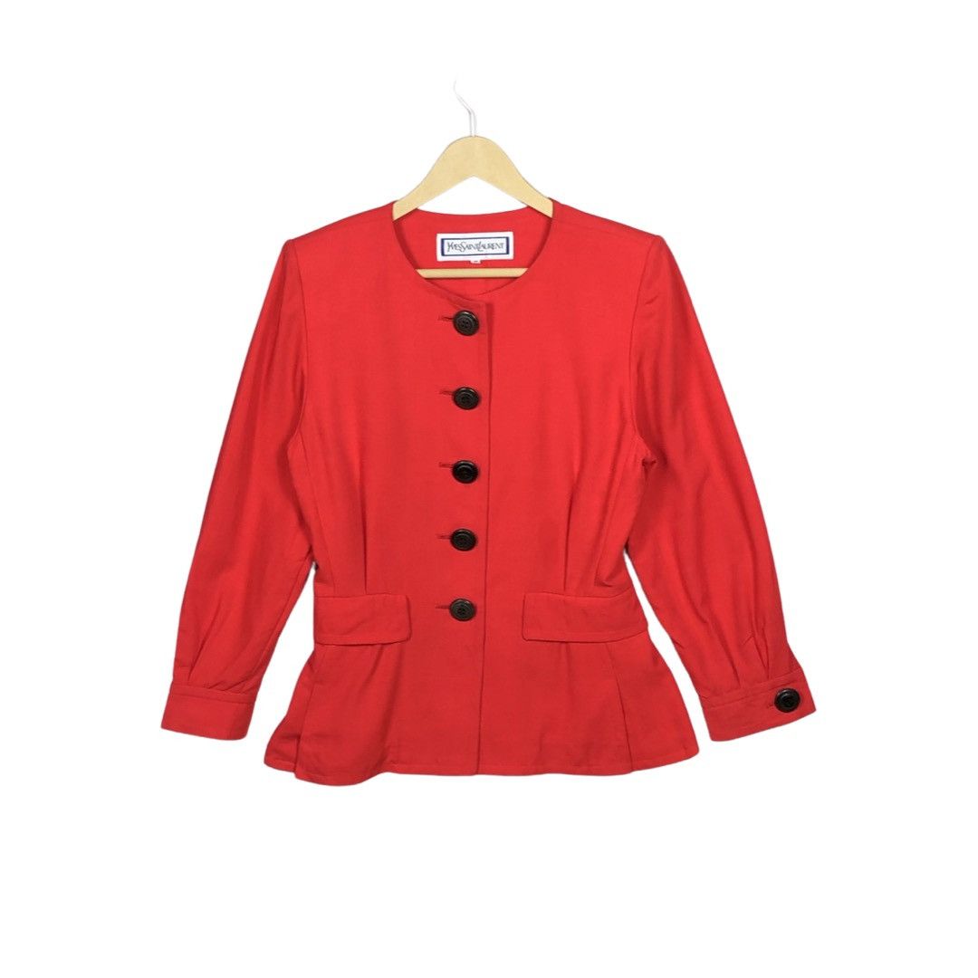 Yves Saint Laurent Luxury Vintage YSL Dress Coat Size M / US 6-8 / IT 42-44 - 1 Thumbnail