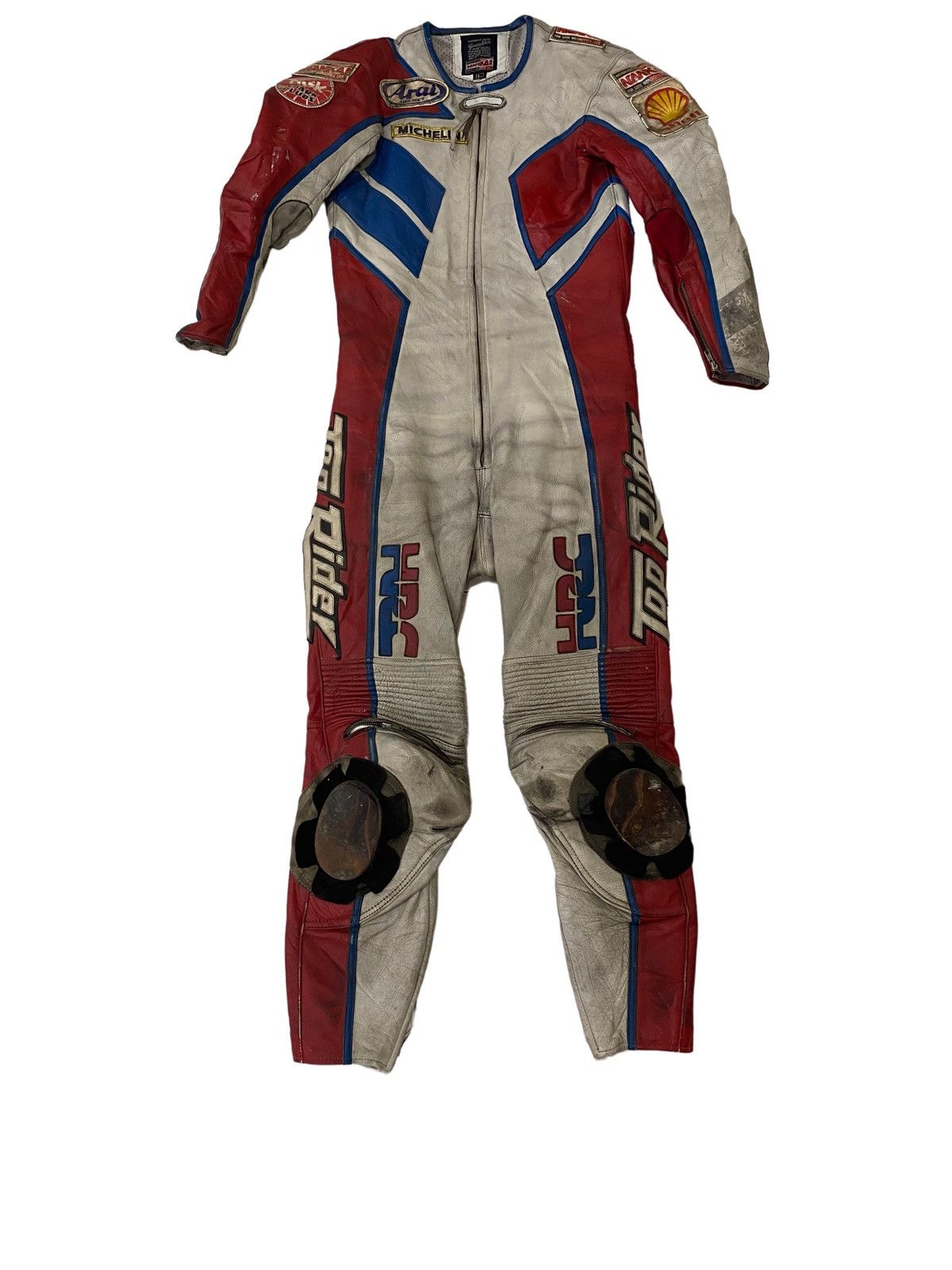 Honda × Vintage Vtg Nankai Honda Leather Freddie Spencer wore racing GP 1987 Size US L / EU 52-54 / 3 - 3 Thumbnail