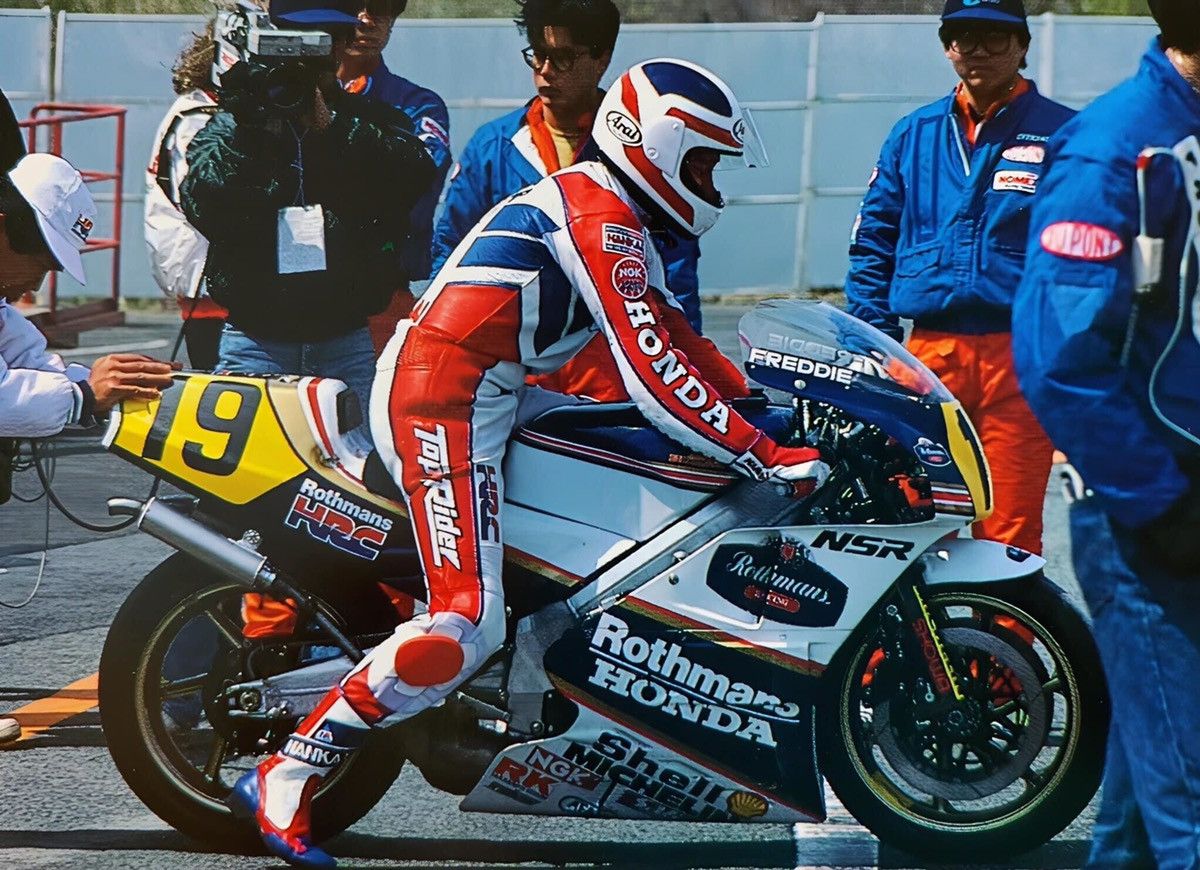 Honda × Vintage Vtg Nankai Honda Leather Freddie Spencer wore