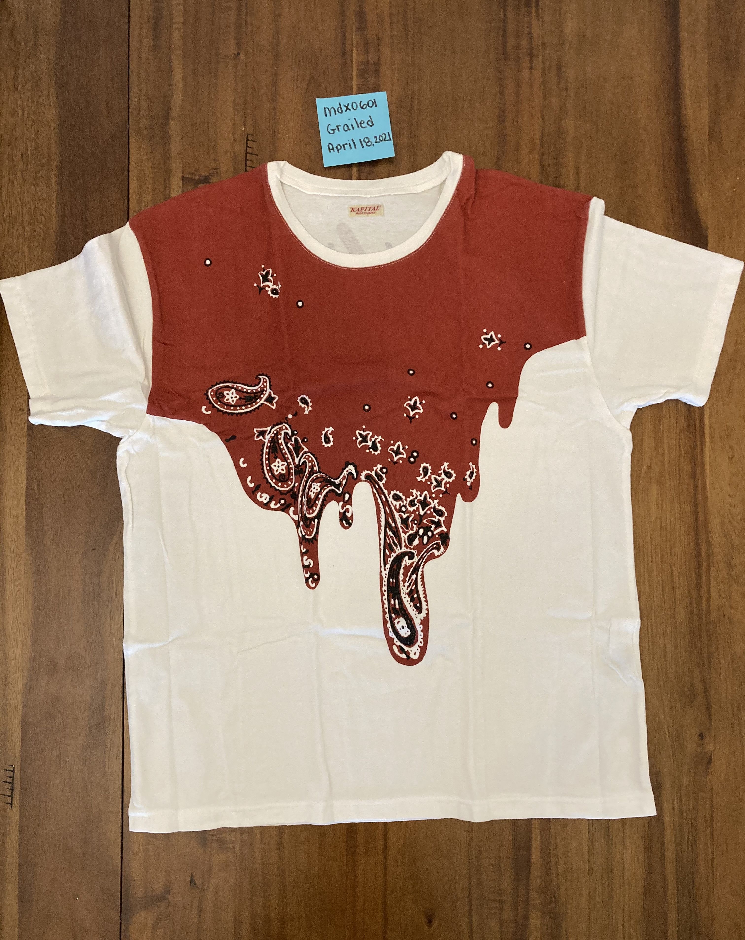 Kapital Kapital Tenjiku Crew Neck Toro Toro Melted Smile T-Shirt Size US L / EU 52-54 / 3 - 1 Thumbnail