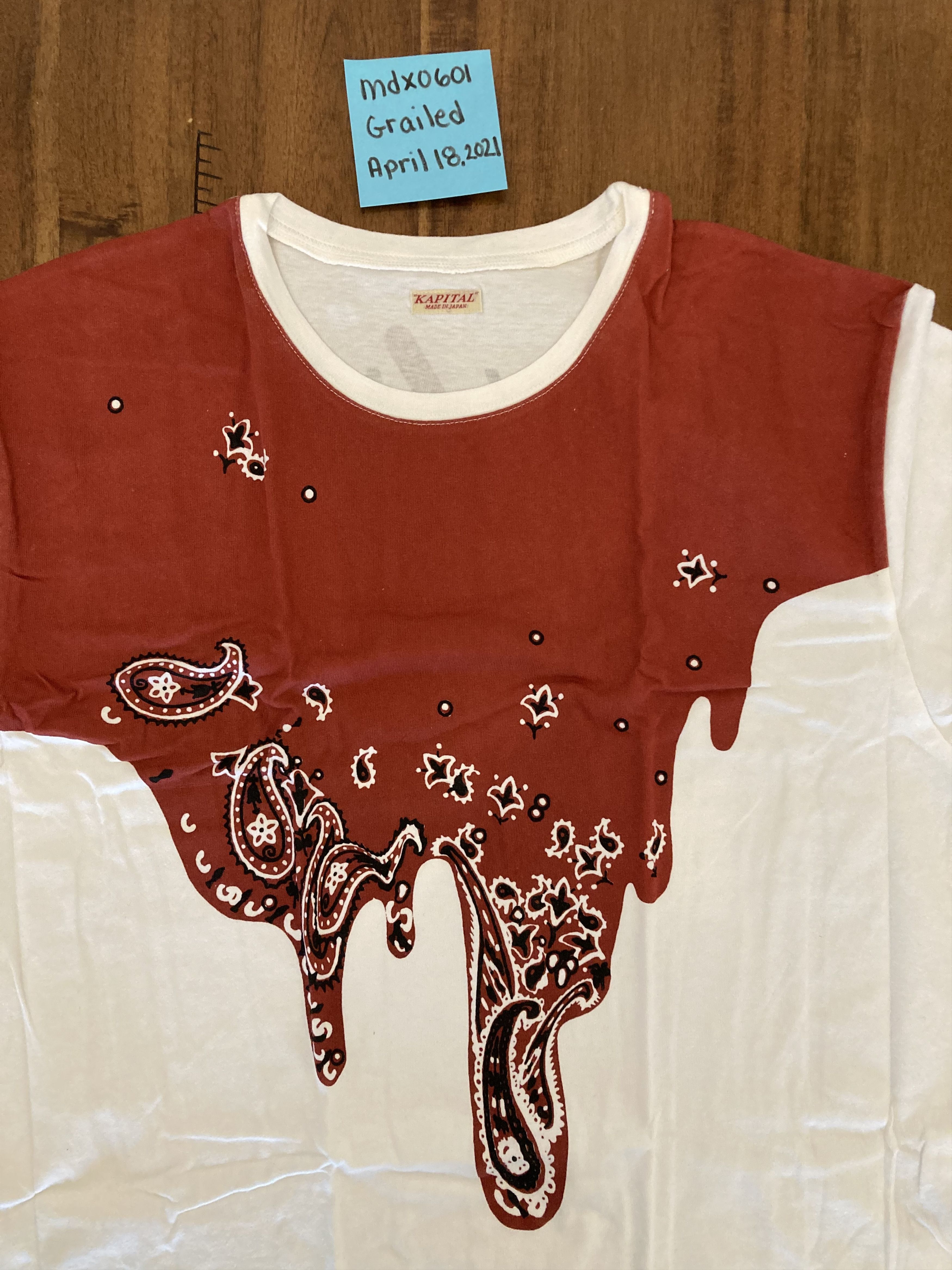 Kapital Kapital Tenjiku Crew Neck Toro Toro Melted Smile T-Shirt Size US L / EU 52-54 / 3 - 5 Thumbnail