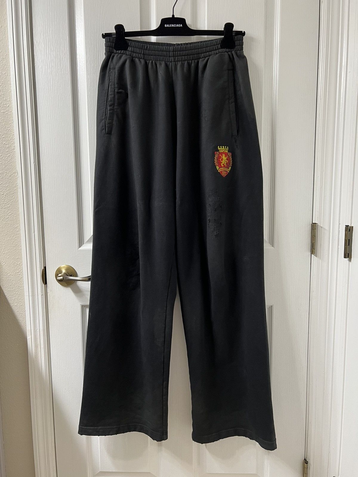 Balenciaga Balenciaga Summer23 Crest Distressed Sweatpants | Grailed