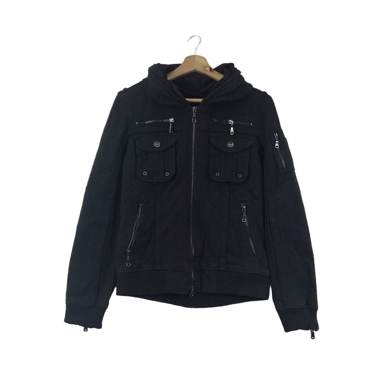 Japanese Brand SEMANTIC DESIGN Japanese Brand Punk Multi Pockets Black Coat Size US S / EU 44-46 / 1 - 1 Thumbnail