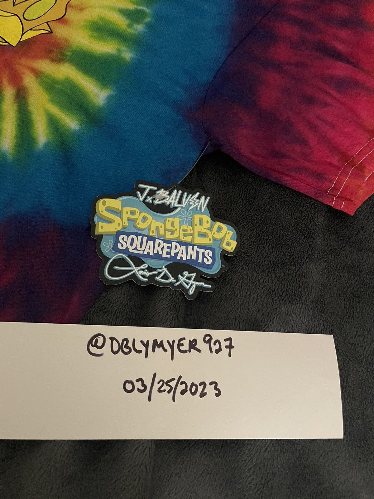 J Balvin Louis de Guzman x J Balvin Tye Dye SpongeBob Tee Size US L / EU 52-54 / 3 - 2 Thumbnail