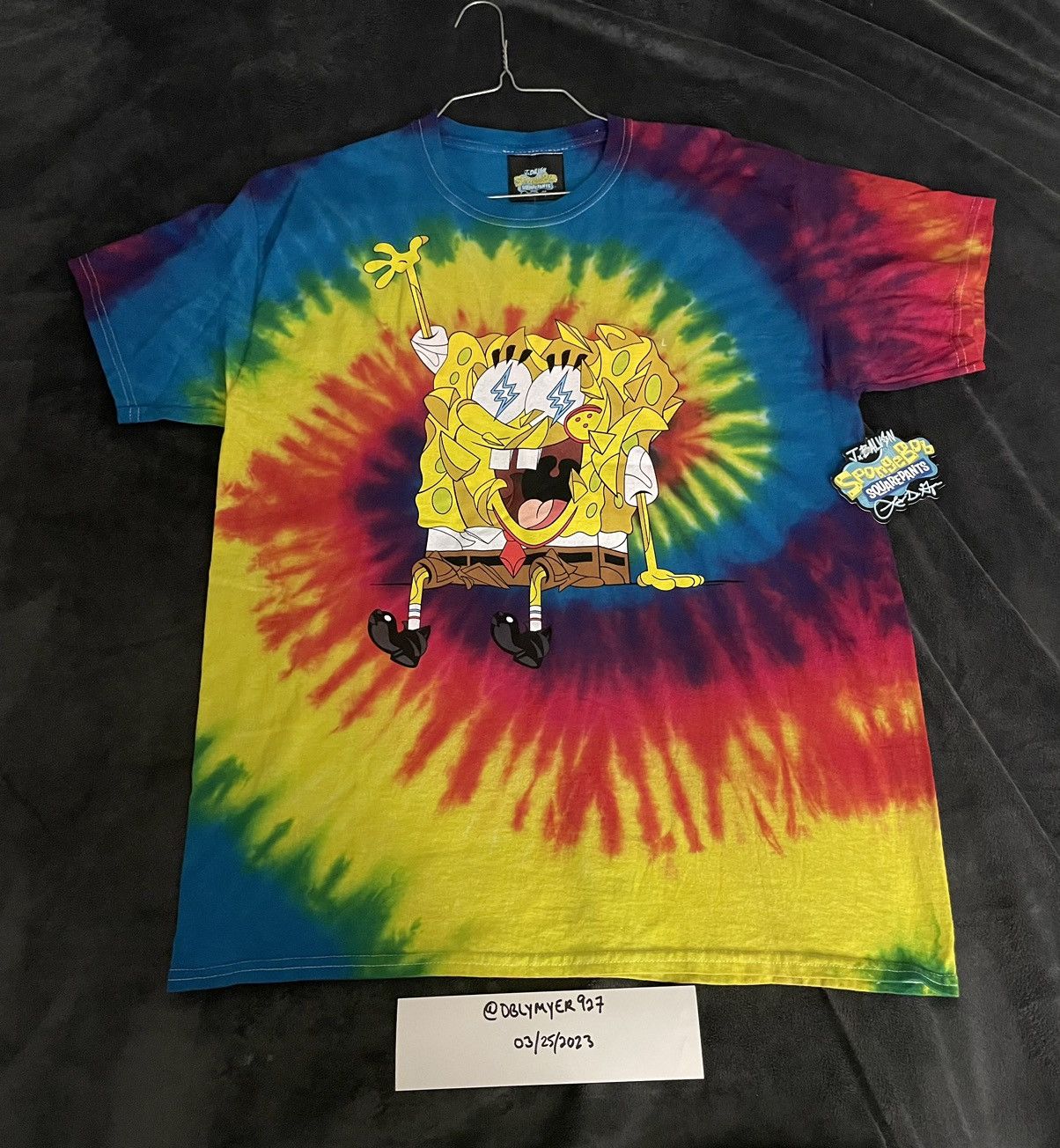 J Balvin Louis de Guzman x J Balvin Tye Dye SpongeBob Tee Size US L / EU 52-54 / 3 - 1 Thumbnail