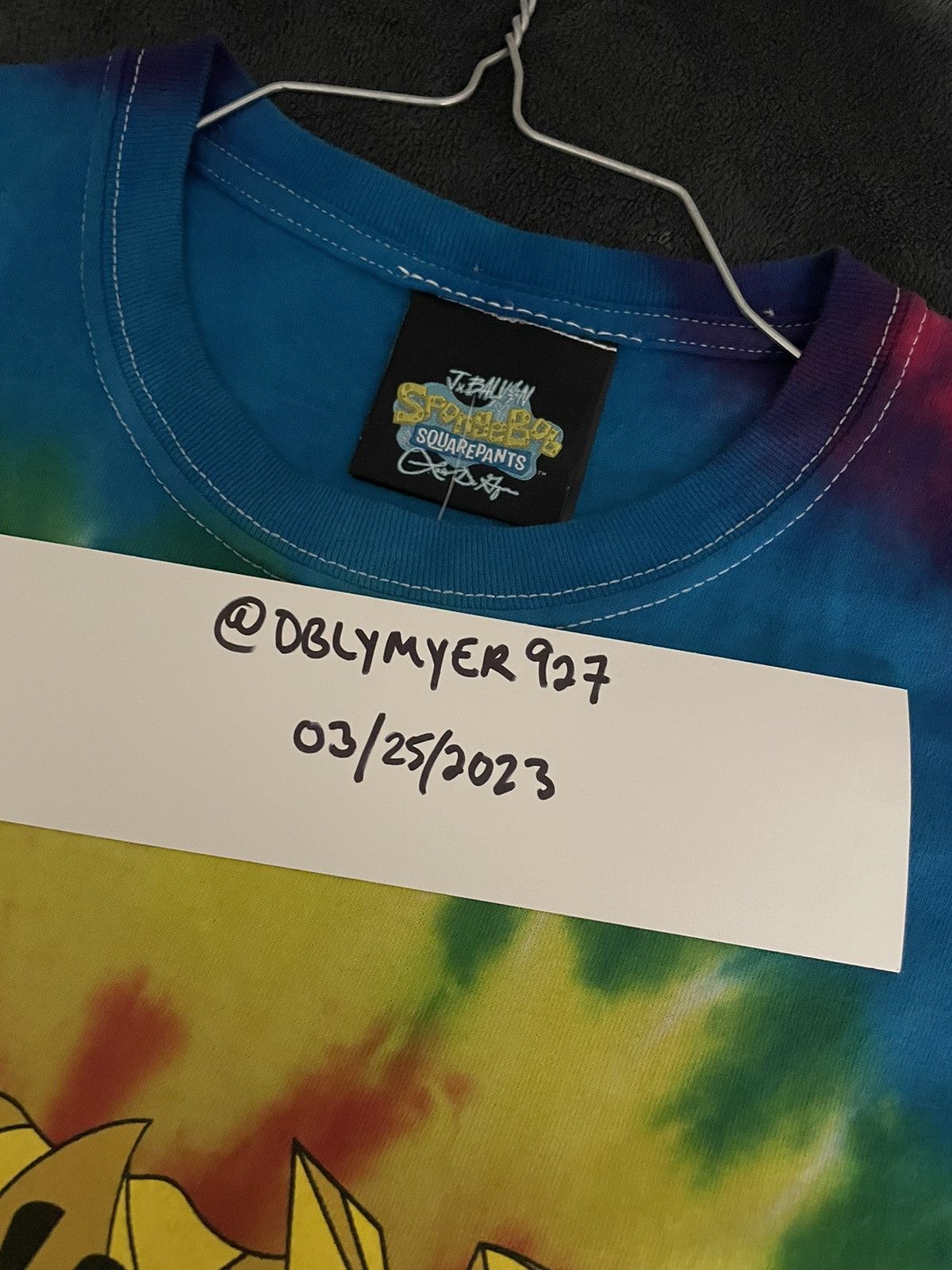 J Balvin Louis de Guzman x J Balvin Tye Dye SpongeBob Tee Size US L / EU 52-54 / 3 - 3 Thumbnail