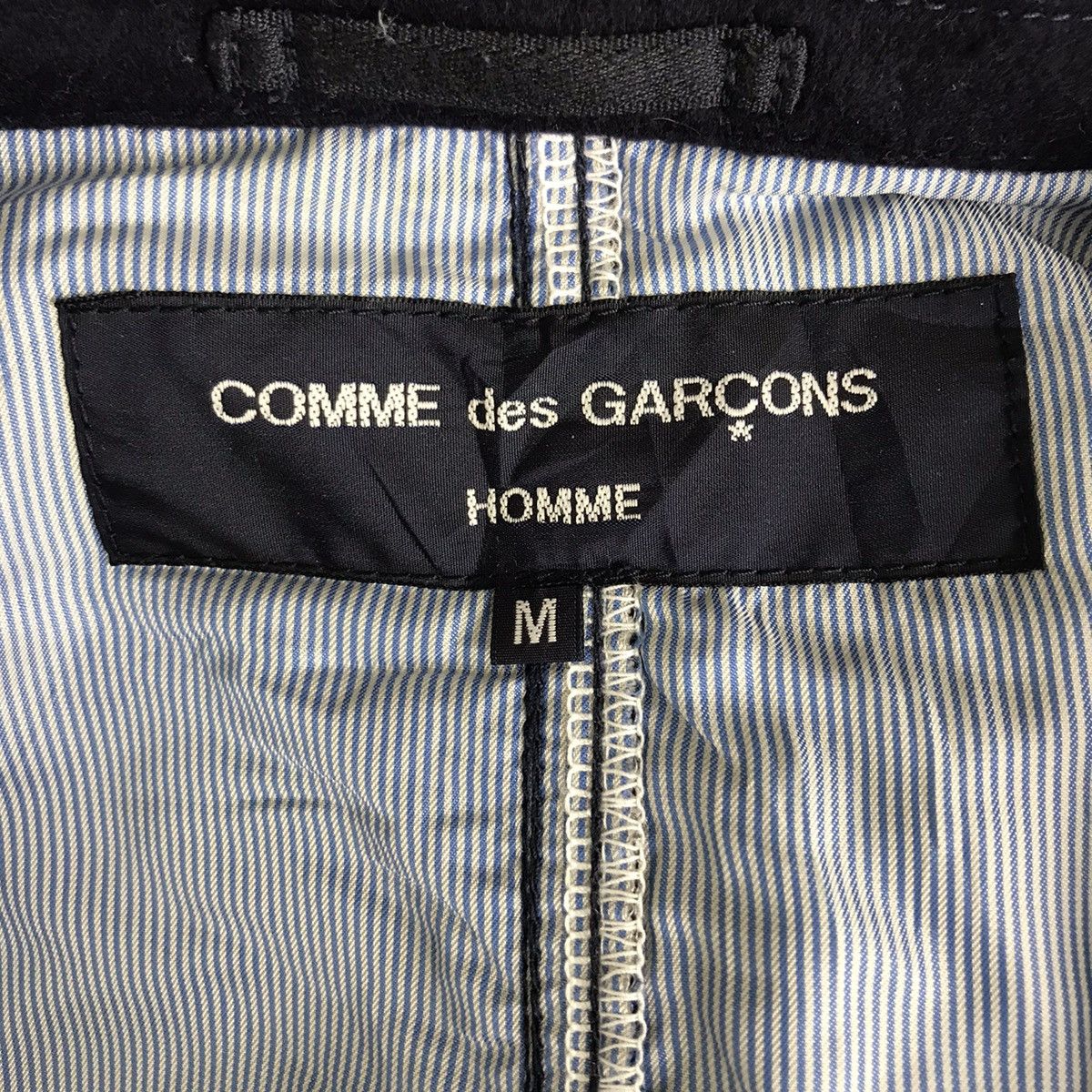 Comme des Garcons COMME DES GARCONS Homme Navy Blue Coat Jacket Size US S / EU 44-46 / 1 - 4 Thumbnail
