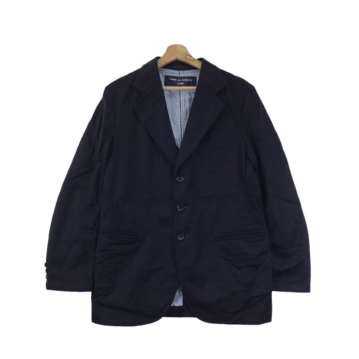 COMME DES GARCONS Homme Navy Blue Coat Jacket