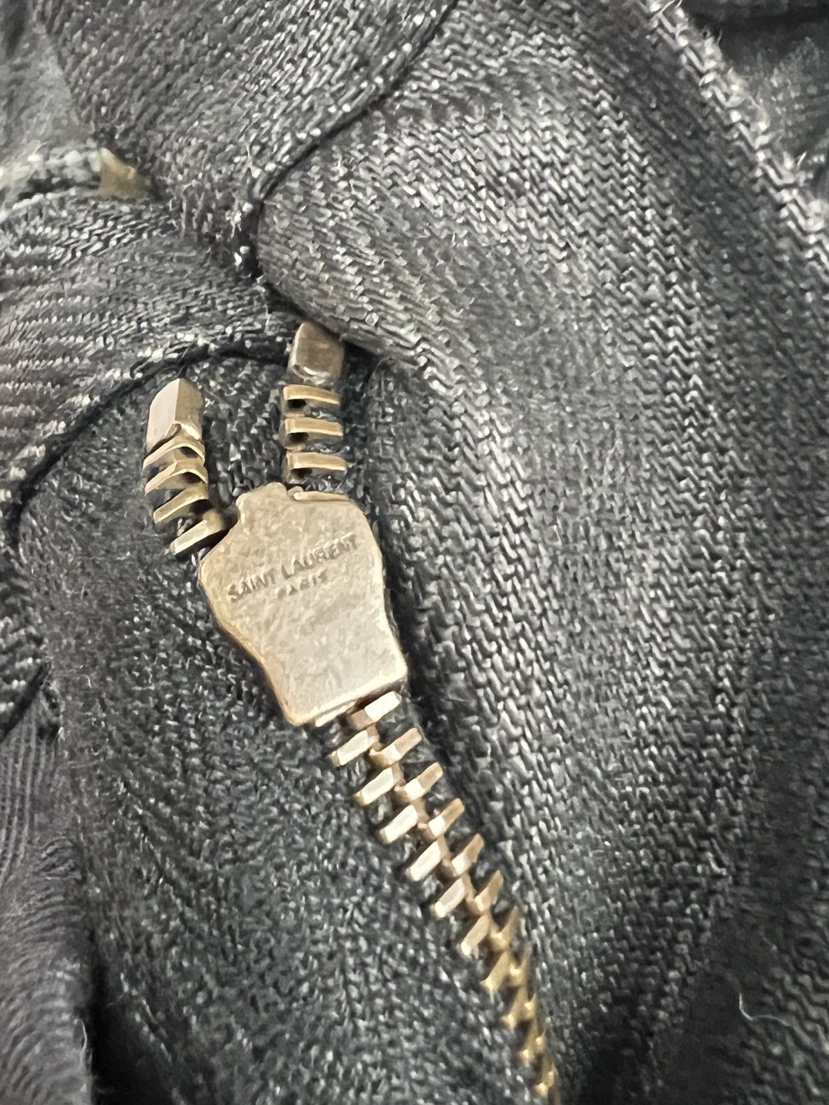 Saint Laurent Paris Saint Laurent Coated Black Skinny Jeans Size 29" - 15 Thumbnail