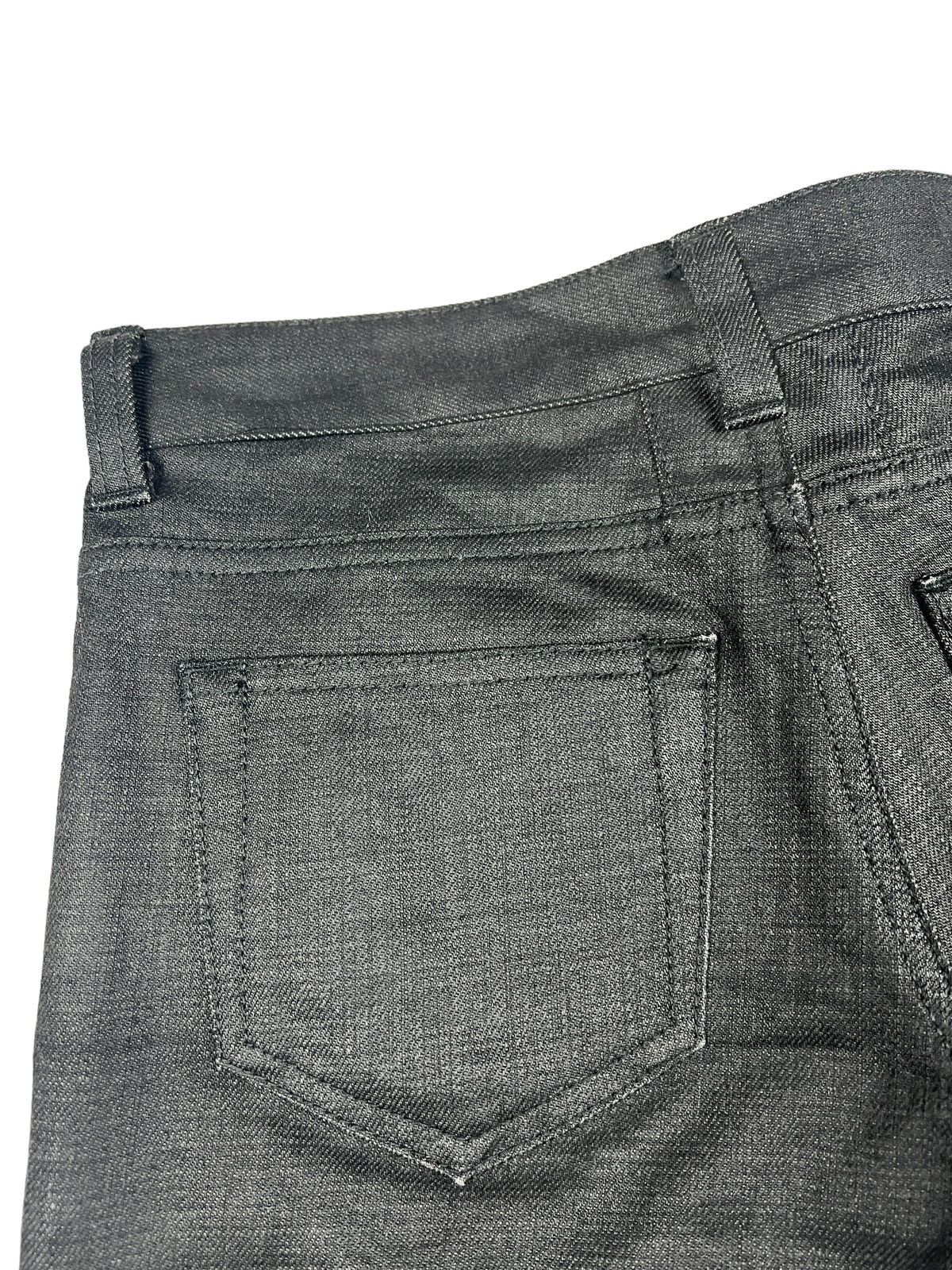 Saint Laurent Paris Saint Laurent Coated Black Skinny Jeans Size 29" - 6 Thumbnail
