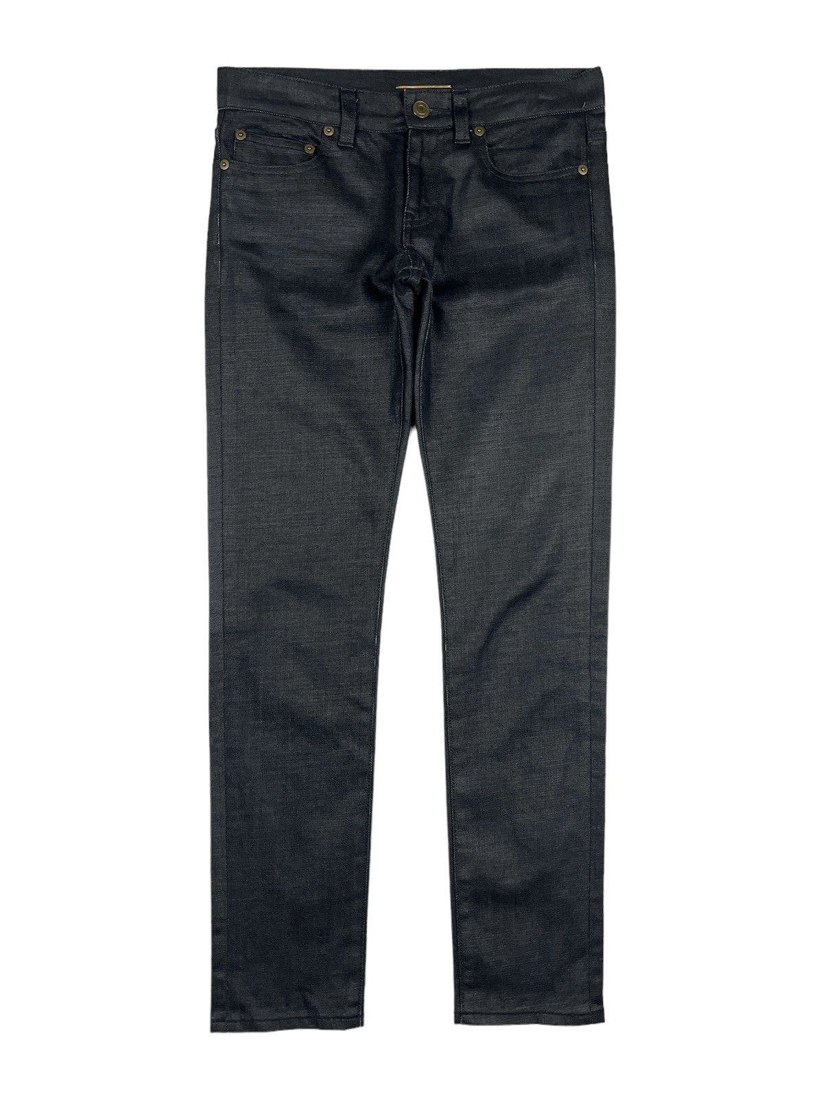 Saint Laurent Paris Saint Laurent Coated Black Skinny Jeans Size 29" - 1 Thumbnail