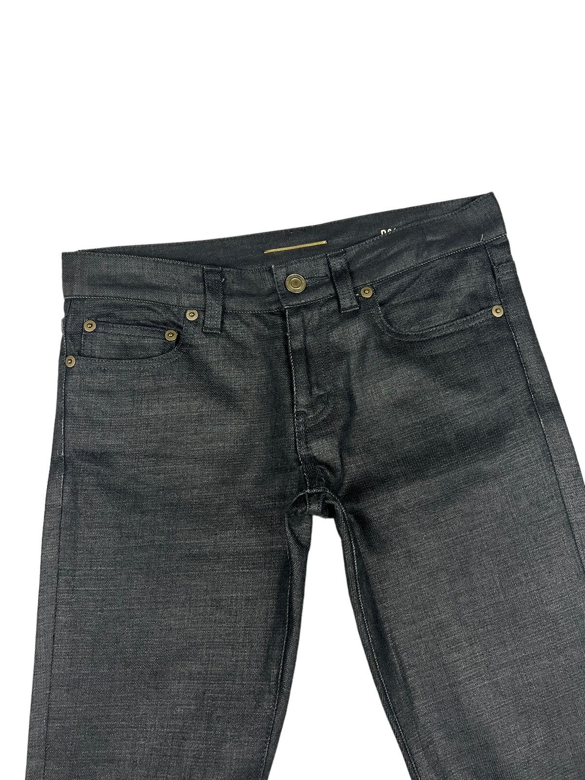 Saint Laurent Paris Saint Laurent Coated Black Skinny Jeans Size 29" - 4 Thumbnail