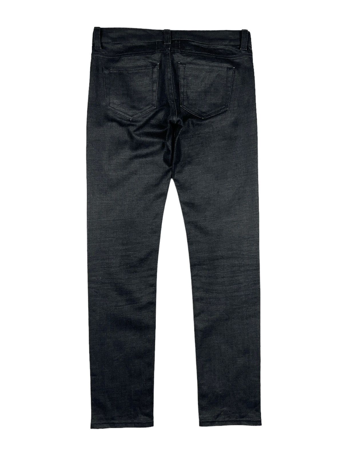 Saint Laurent Paris Saint Laurent Coated Black Skinny Jeans Size 29" - 2 Thumbnail