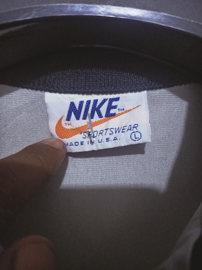Nike × Vintage Vintage 80's nike sportswear orange tag track top Size US L / EU 52-54 / 3 - 9 Thumbnail
