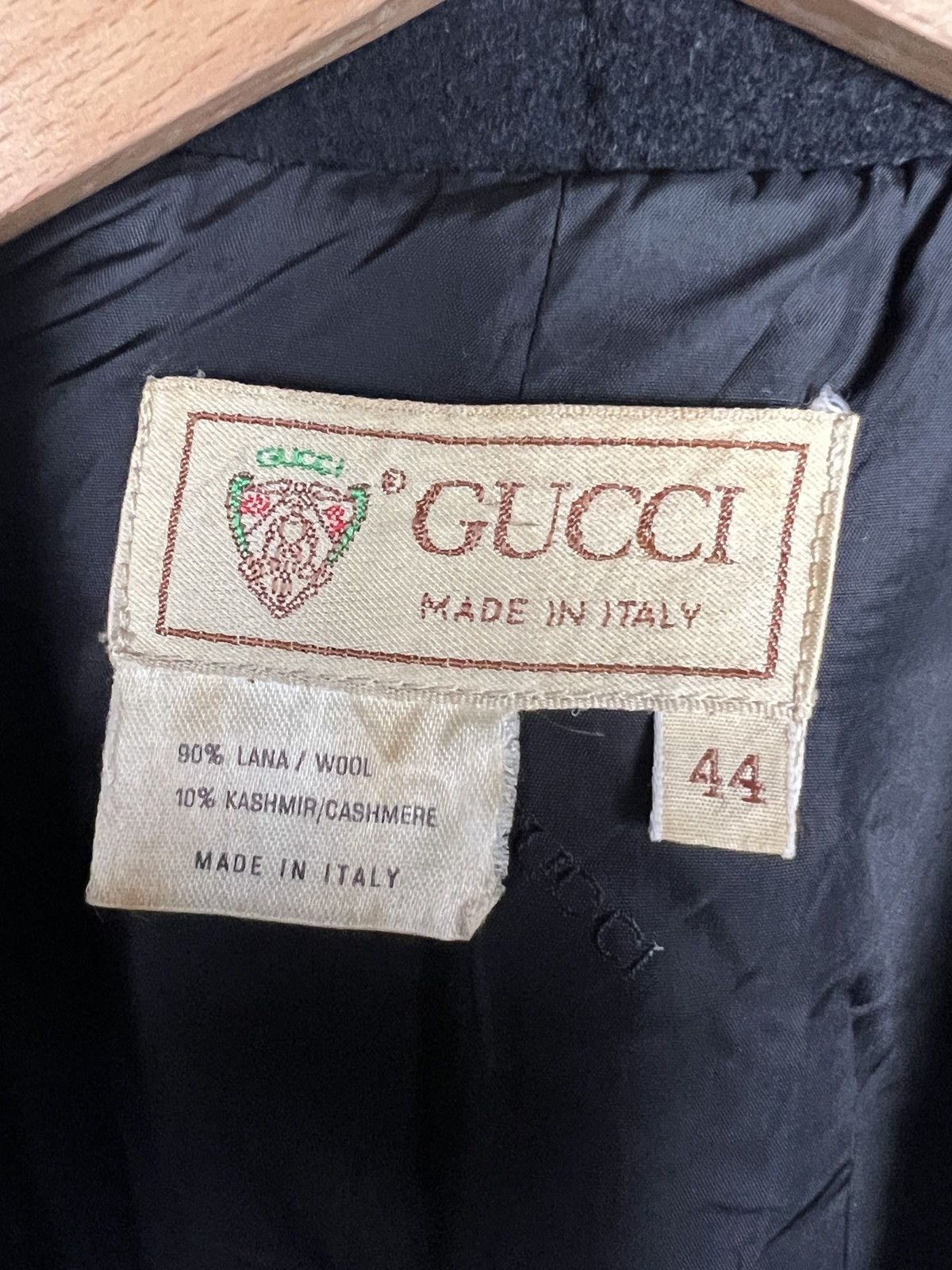 Gucci Vintage 1980s Gucci Double Breasted Wool Blazer Size 44S - 10 Thumbnail