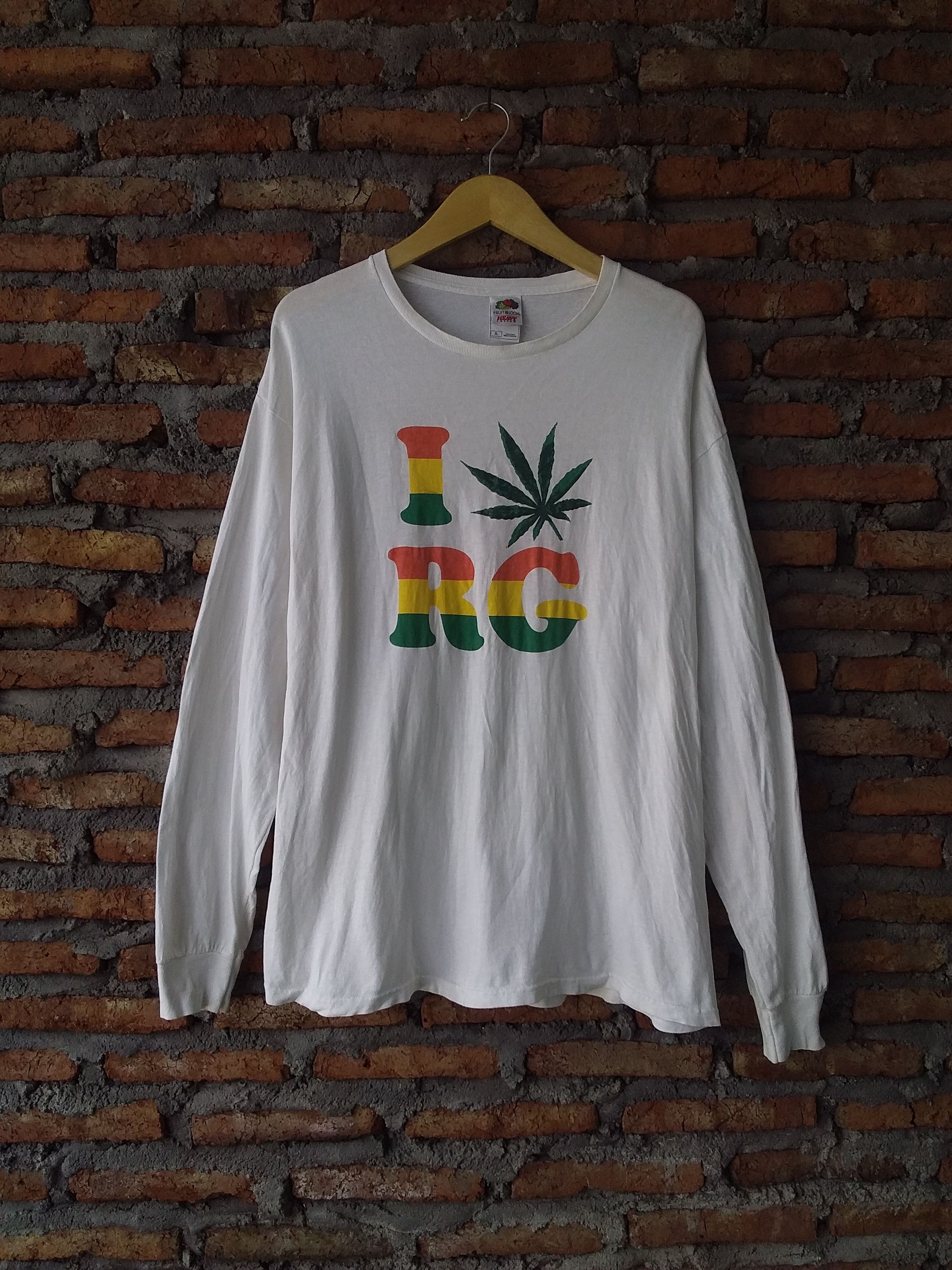 Vintage Long Sleeve Love weed reggae music Shirt