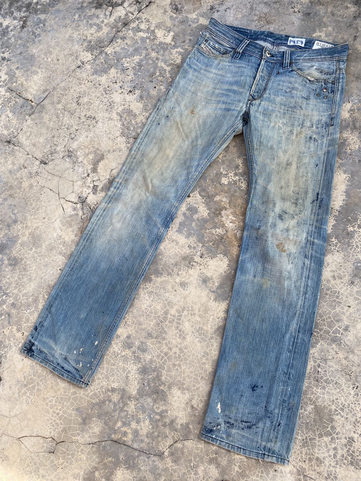 image of Vintage Thrashed Diesel Viker Pant in Blue, Men's (Size 32)