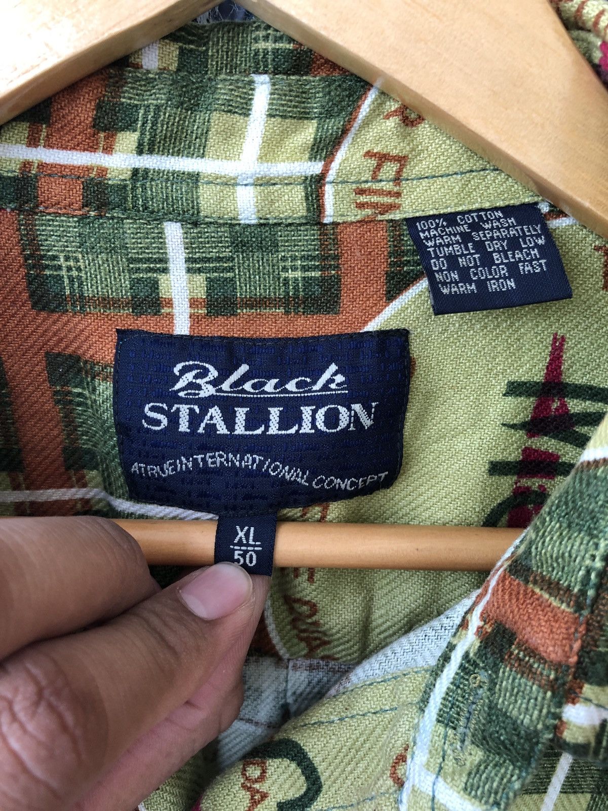Designer × Vintage BLACK STALLION ADS POSTER STYLE SHIRT CDG Size US L / EU 52-54 / 3 - 9 Thumbnail