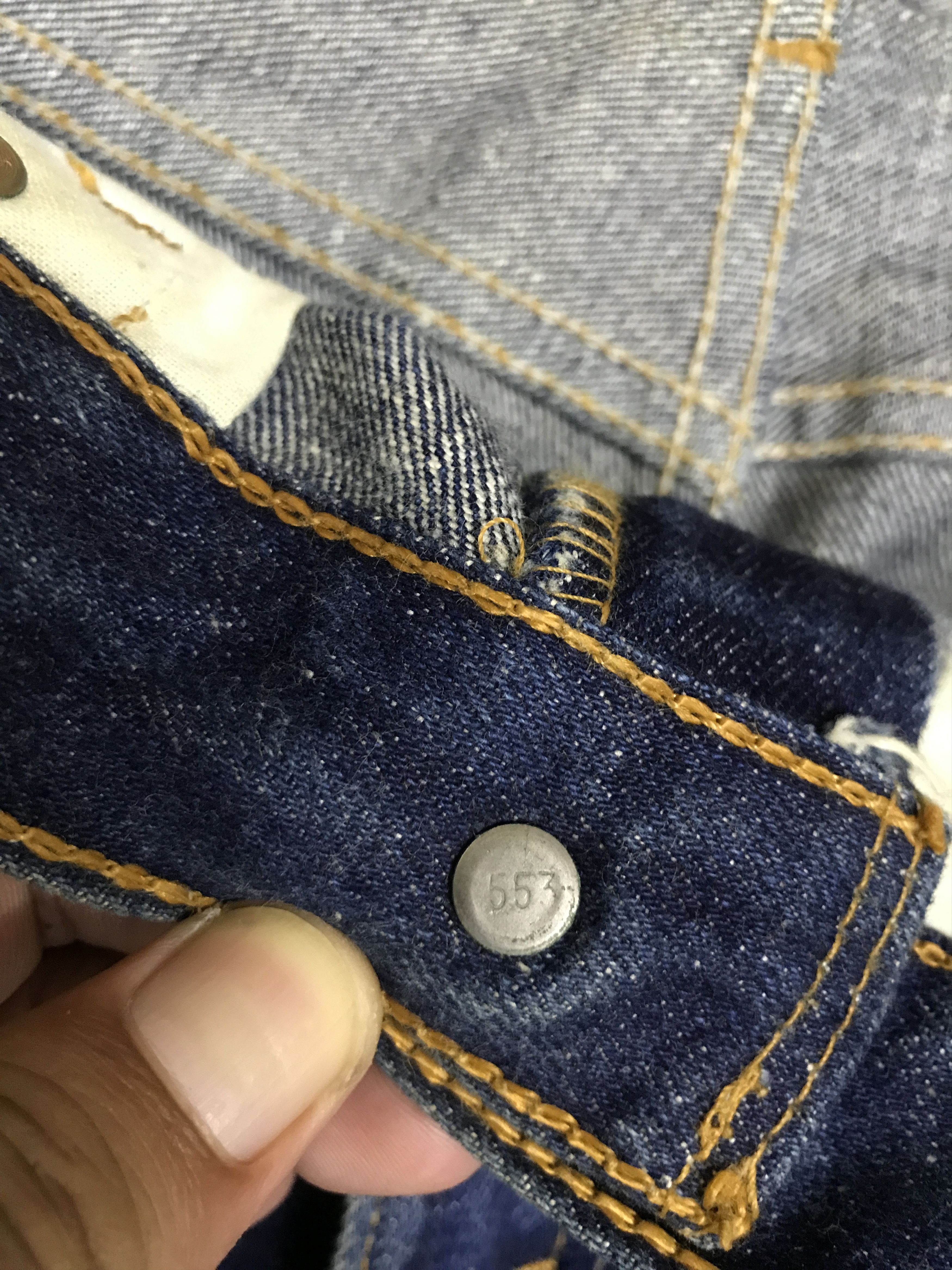 Levi's VL164-Vintage Levis 517 Blue Wash Flare Jeans Size US 32 / EU 48 - 8 Thumbnail