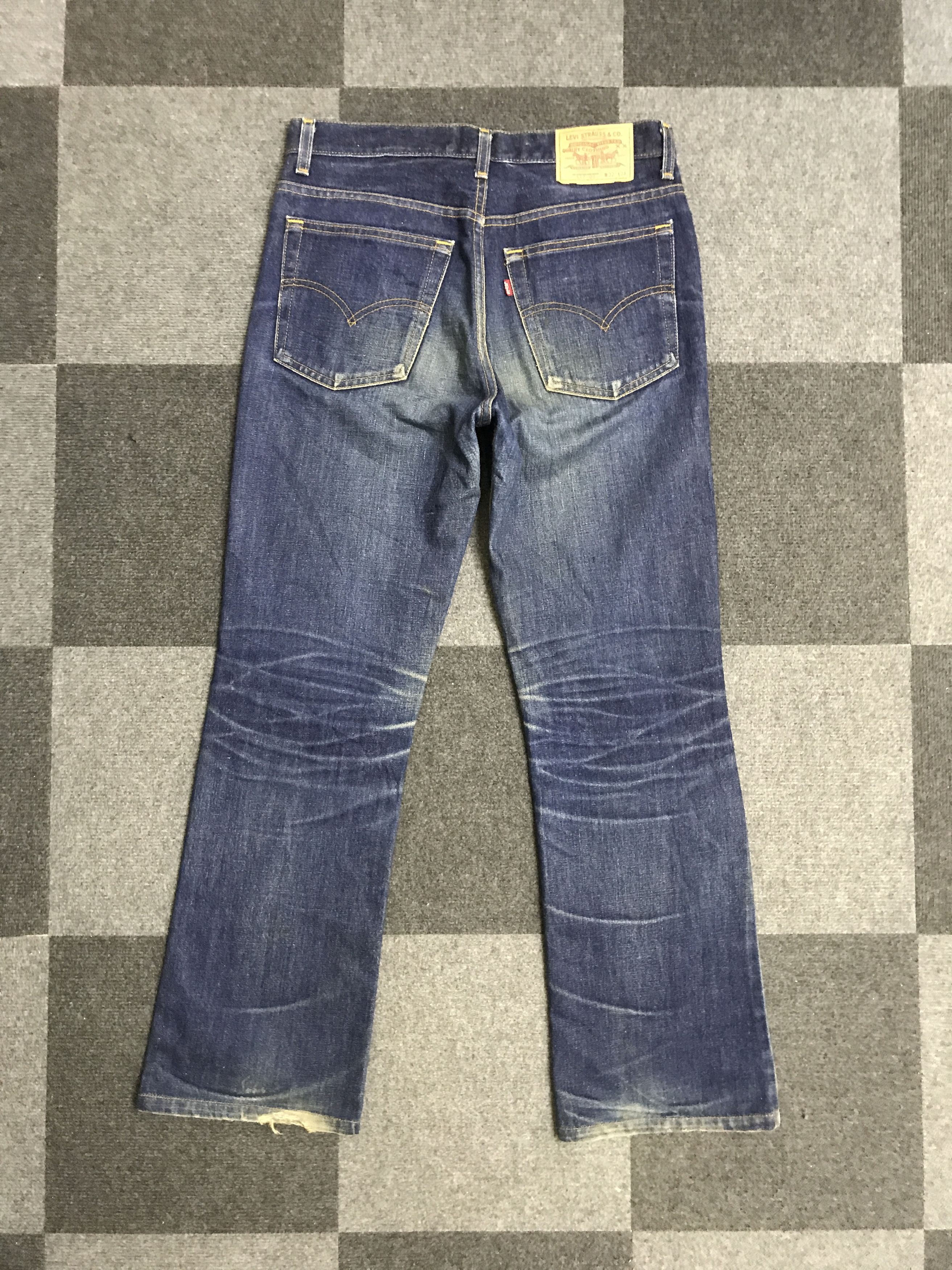 Levi's VL164-Vintage Levis 517 Blue Wash Flare Jeans Size US 32 / EU 48 - 9 Thumbnail