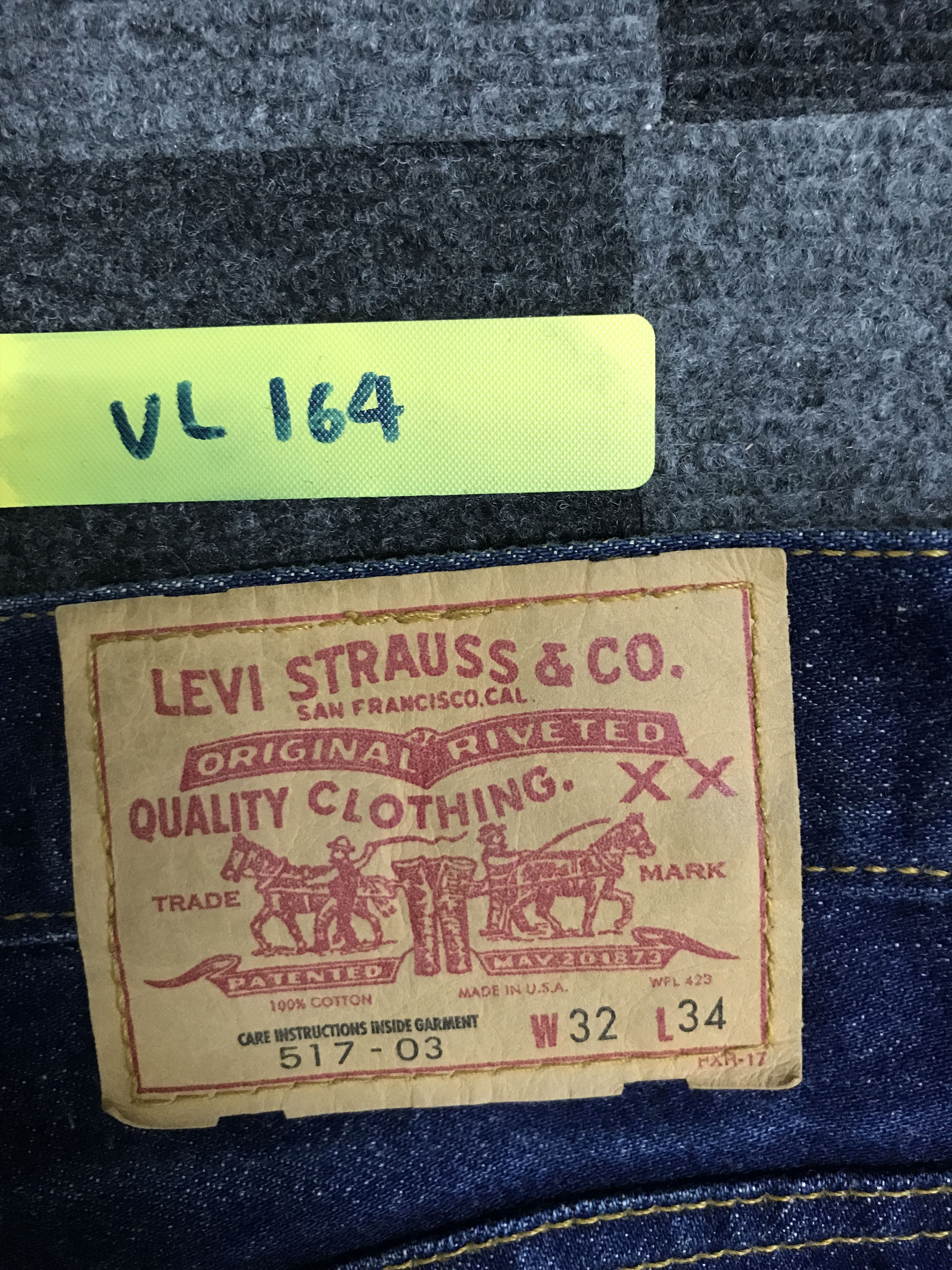 Levi's VL164-Vintage Levis 517 Blue Wash Flare Jeans Size US 32 / EU 48 - 17 Thumbnail