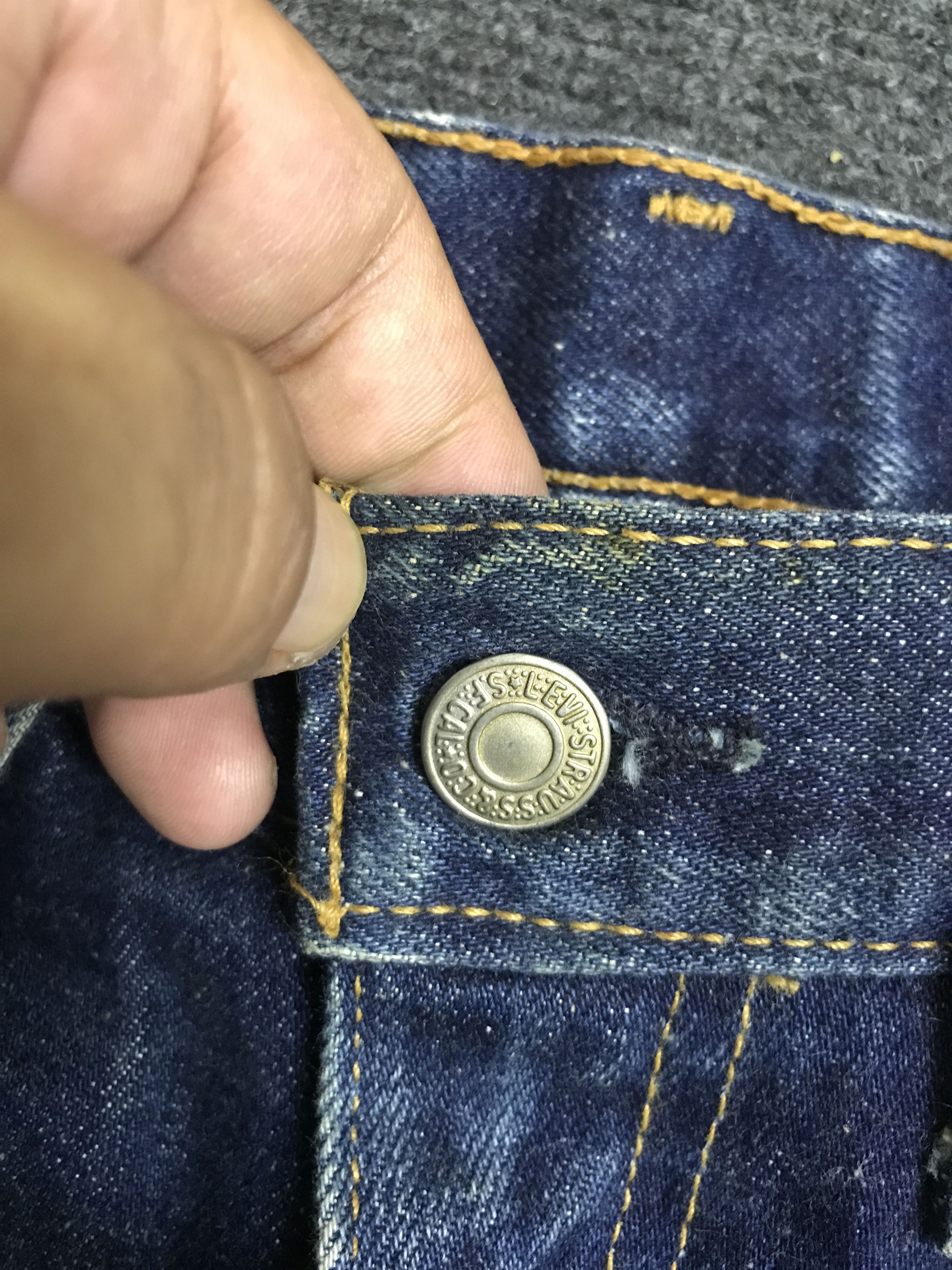 Levi's VL164-Vintage Levis 517 Blue Wash Flare Jeans Size US 32 / EU 48 - 7 Thumbnail