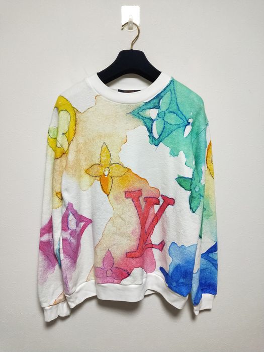 watercolor giant monogram sweatshirt price - OFF-59% >Free Delivery
