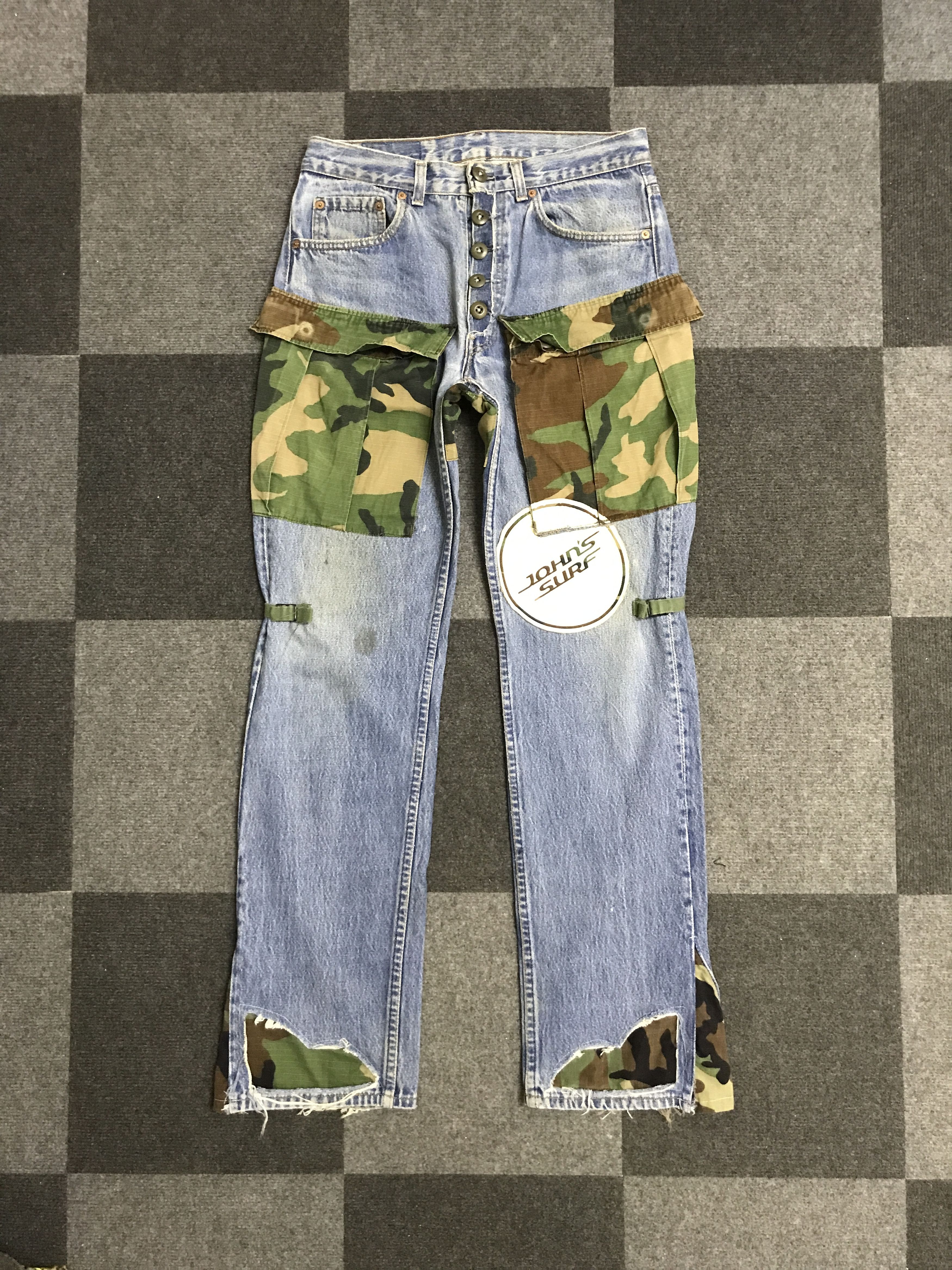 Image of Archival Clothing x Levis Vl167-Archive Levis X Johnsurf Reconstructed Military Jeans in Blue Wash 