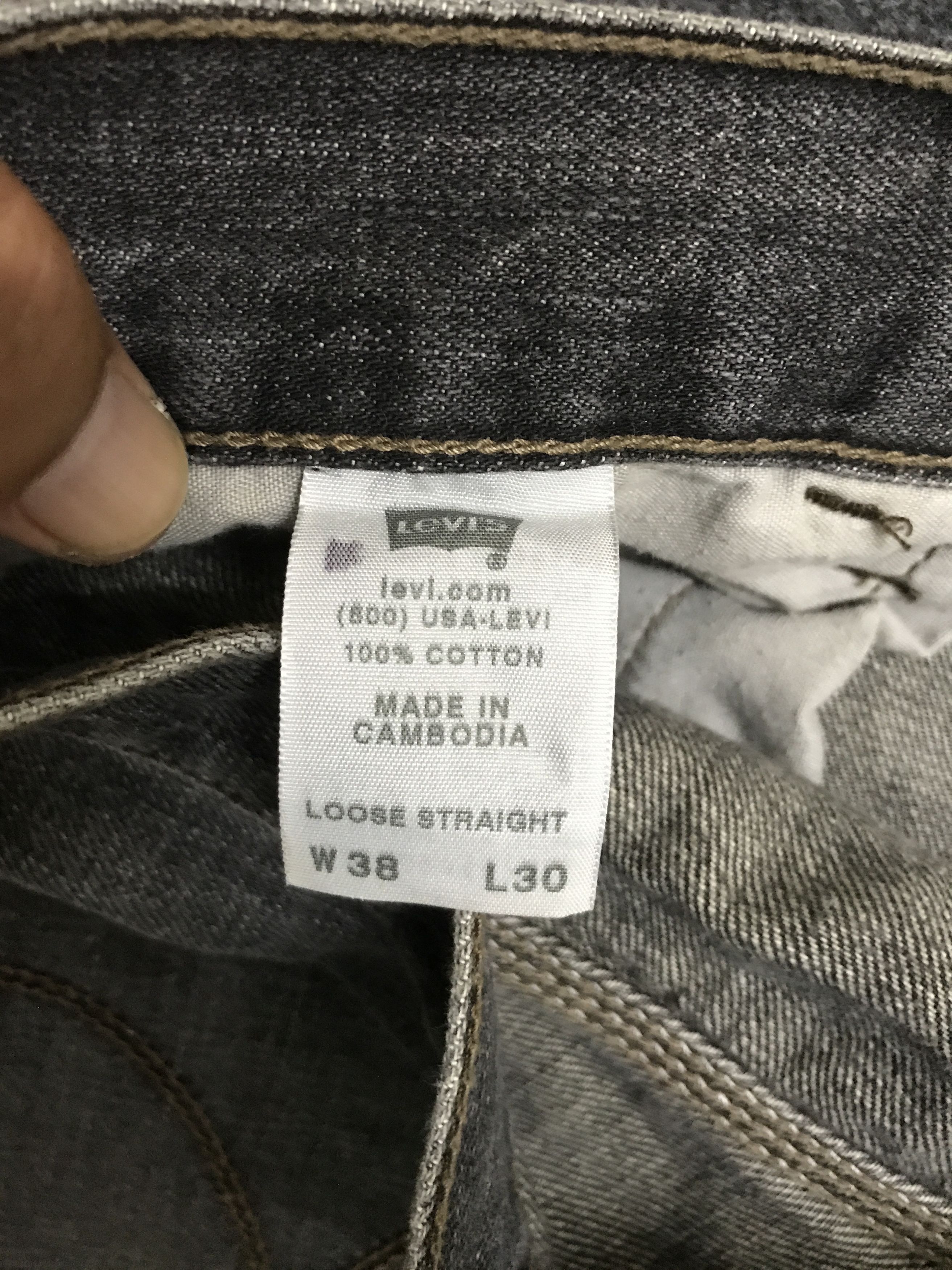 Levi's VL168- Levis Carpenter Loose Straight Fit Jeans Size US 38 / EU 54 - 14 Thumbnail