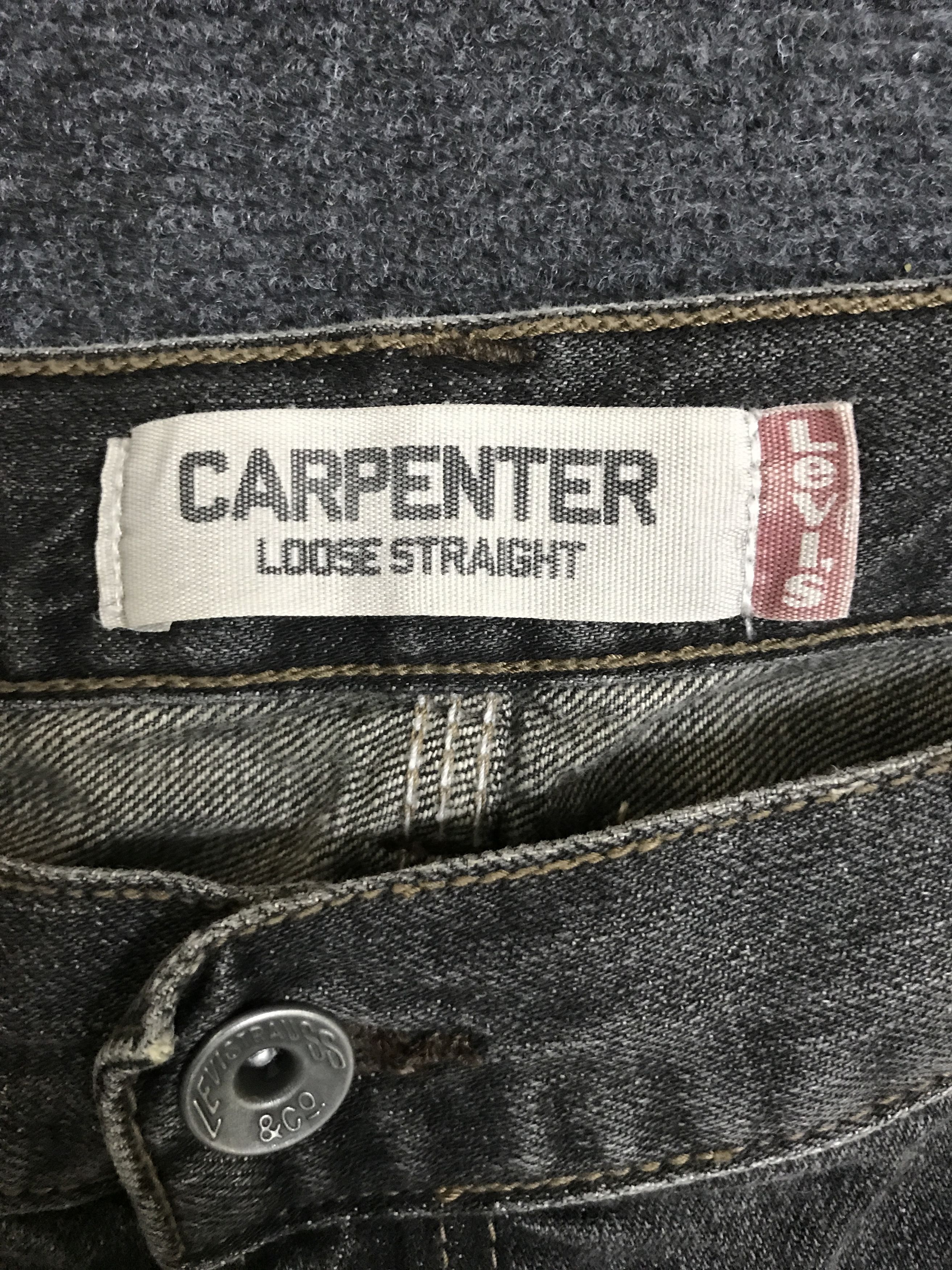 Levi's VL168- Levis Carpenter Loose Straight Fit Jeans Size US 38 / EU 54 - 6 Thumbnail