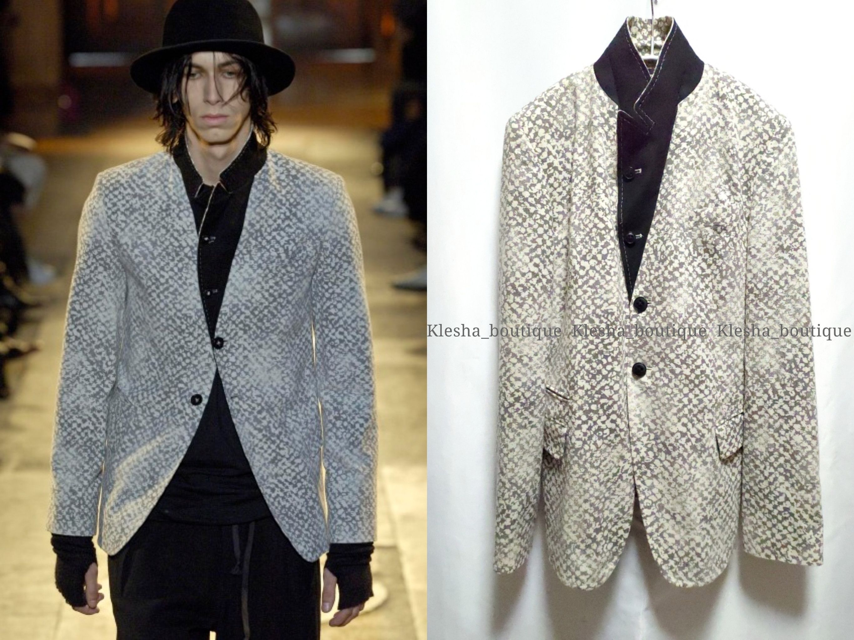 Ann Demeulemeester Very rare 2006AW scale asymmetrical tailored 