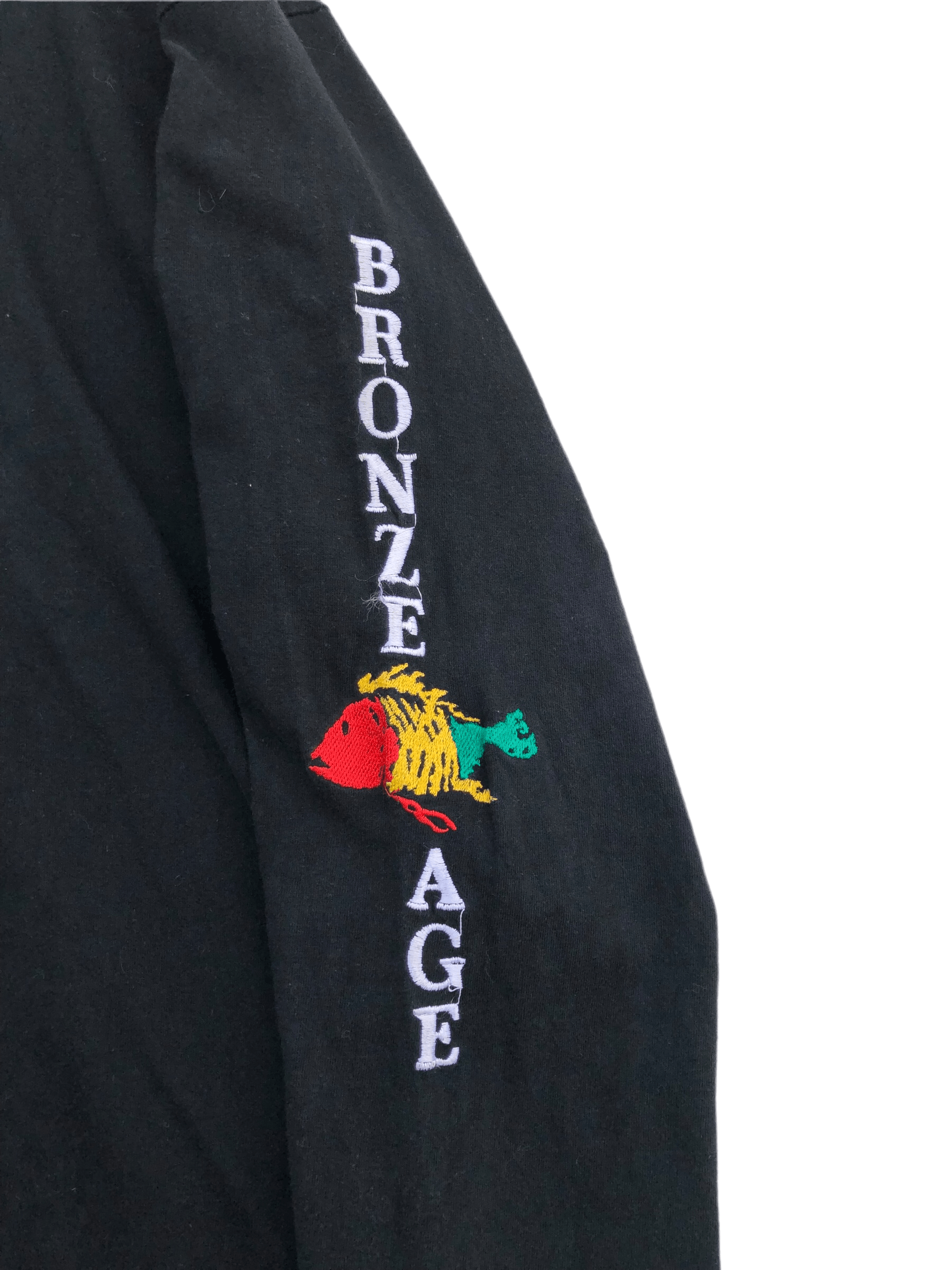 Vintage RARE🔥VINTAGE 90’S BRONZE AGE RASTA EMBROIDERED LIGHT HOODIE Size US L / EU 52-54 / 3 - 4 Thumbnail
