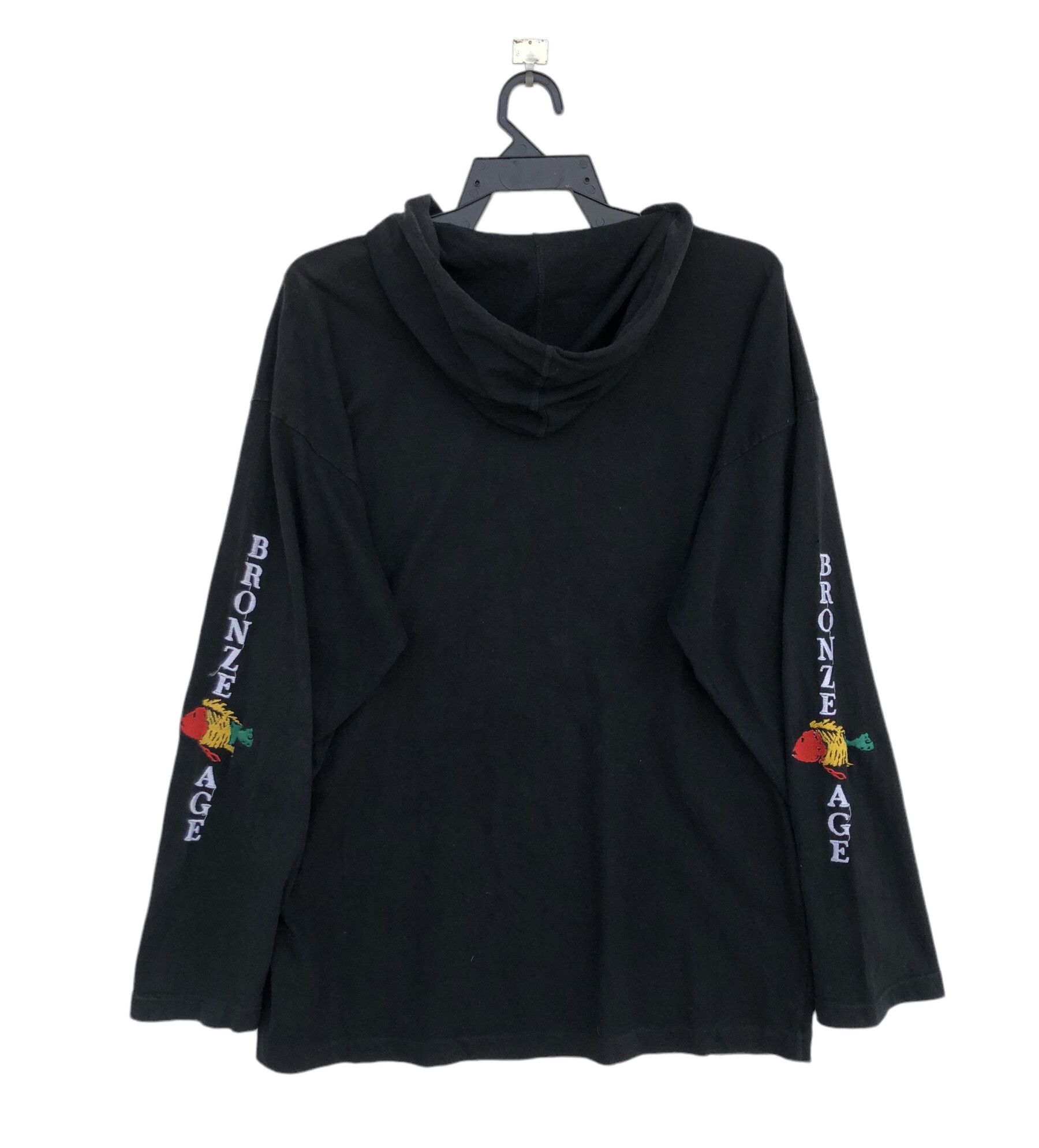 Vintage RARE🔥VINTAGE 90’S BRONZE AGE RASTA EMBROIDERED LIGHT HOODIE Size US L / EU 52-54 / 3 - 2 Thumbnail