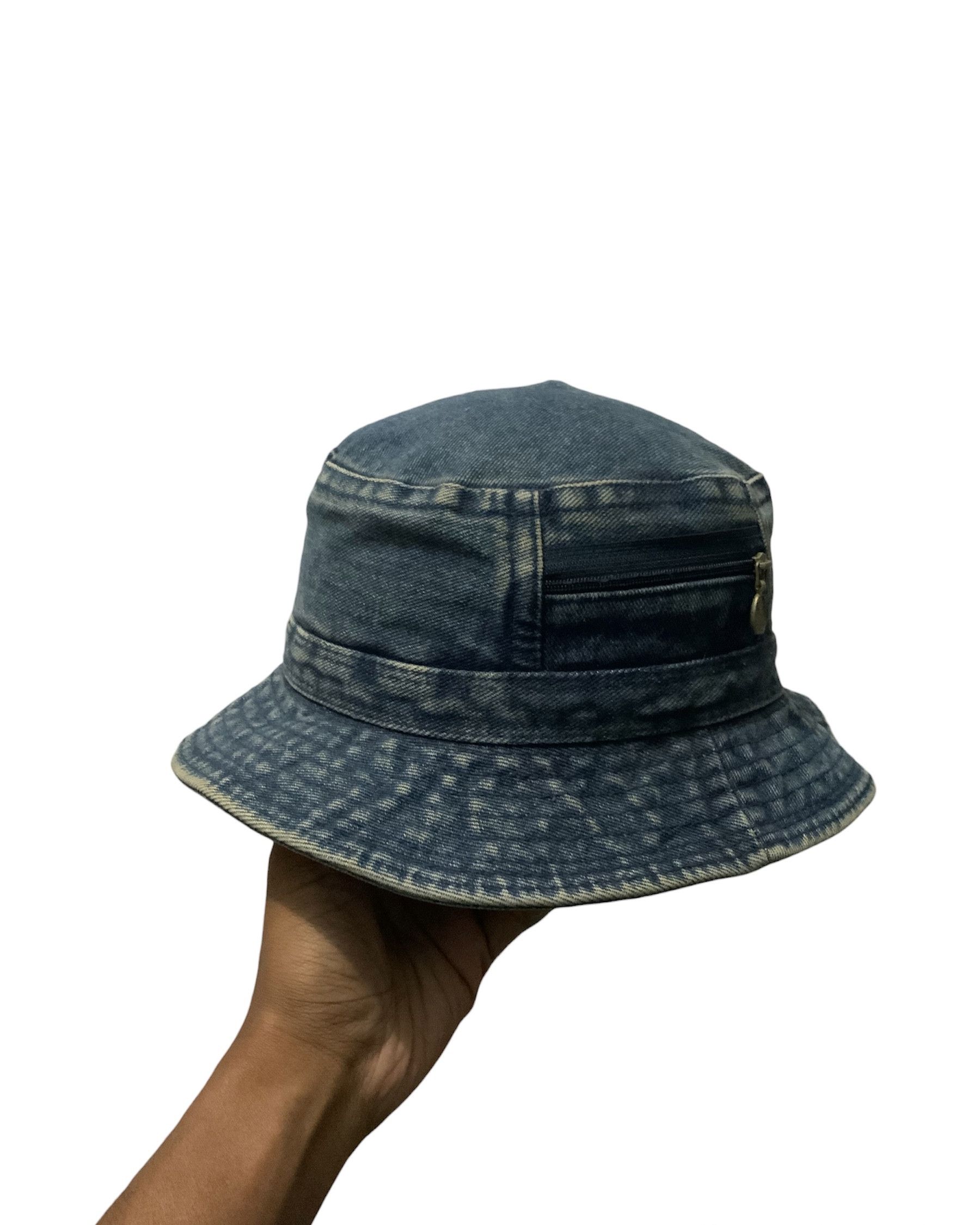 Denime Rusty Faded Single Pocket Denim Bucket Hat Size ONE SIZE - 1 Thumbnail
