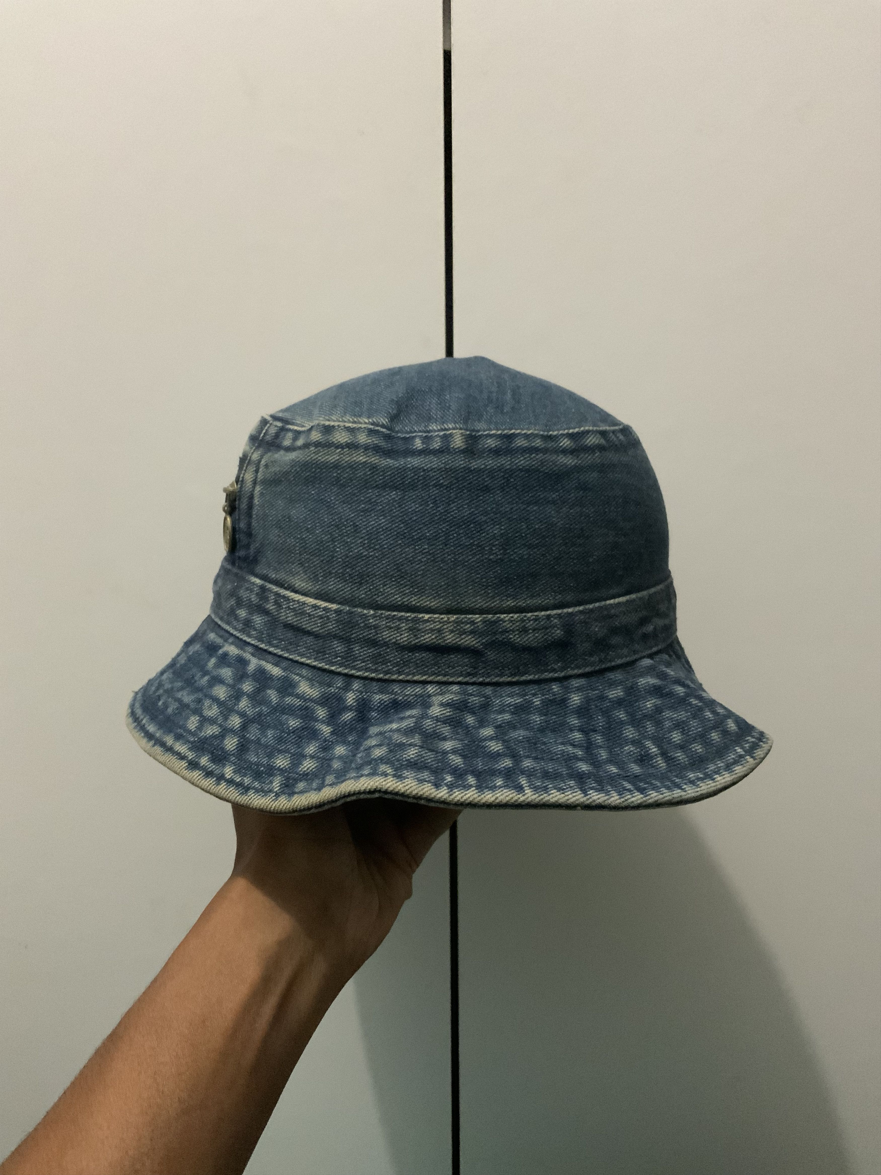 Denime Rusty Faded Single Pocket Denim Bucket Hat Size ONE SIZE - 3 Thumbnail