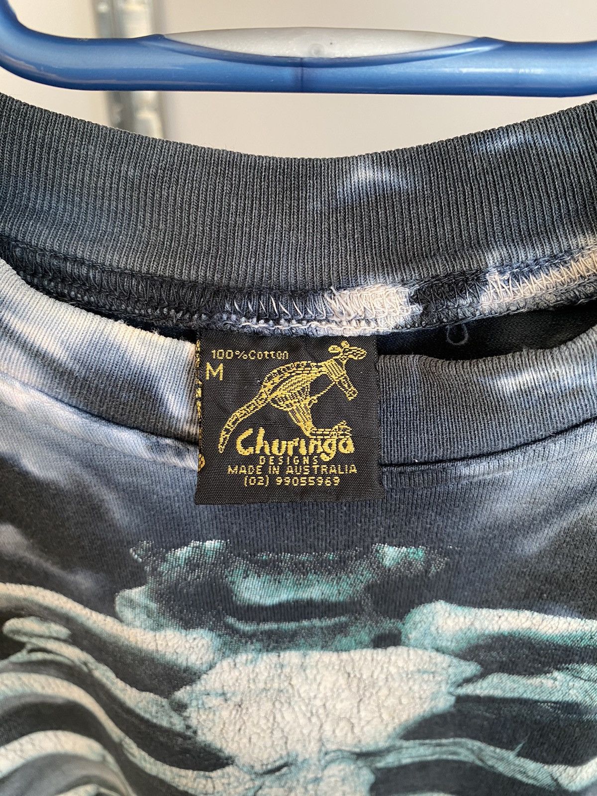 Vintage Vintage Ribs Skull Tie Dye Skull Trashed T-shirt Size US L / EU 52-54 / 3 - 7 Thumbnail