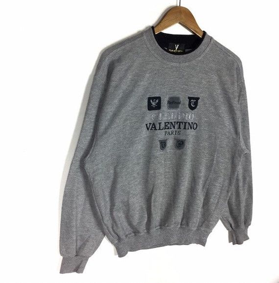 Vintage Vtg CLAUDIO VALENTINO PARIS Sweatshirt Crewneck Spellout Size L / US 10 / IT 46 - 3 Thumbnail
