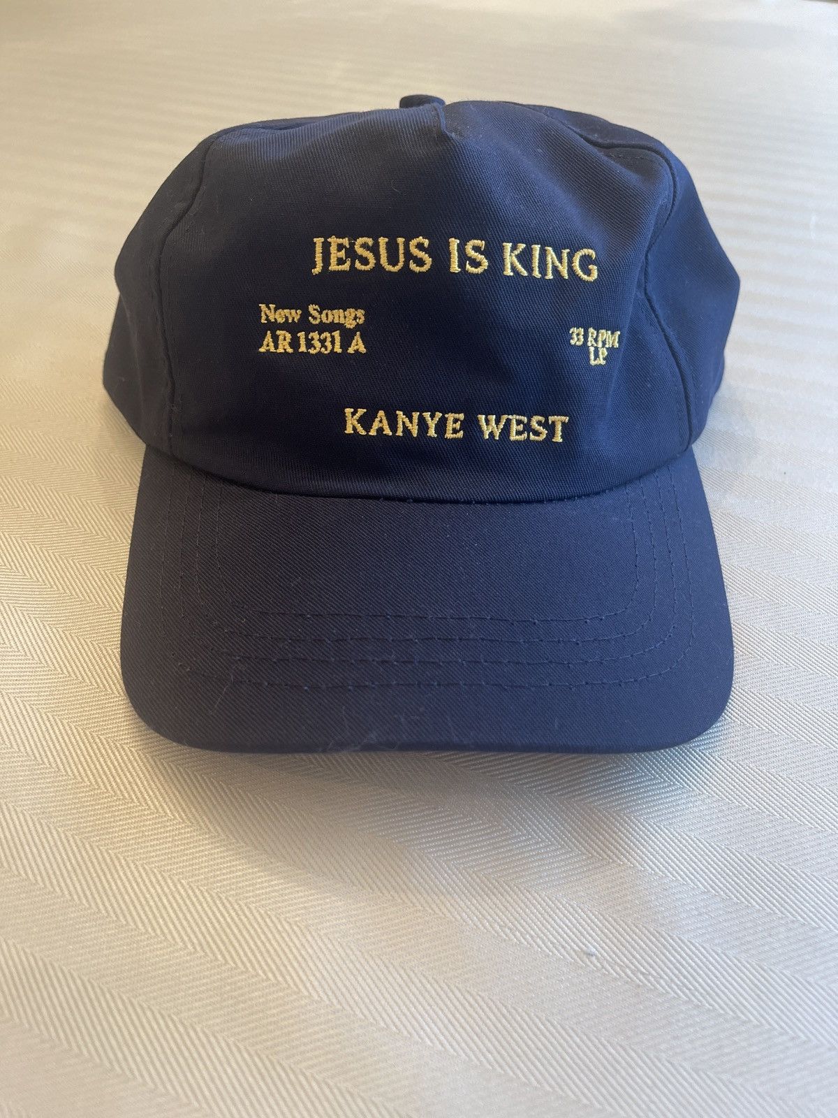Kanye West Jesus is King Vinyl II Hat Navy Blue Sunday Cap JIK