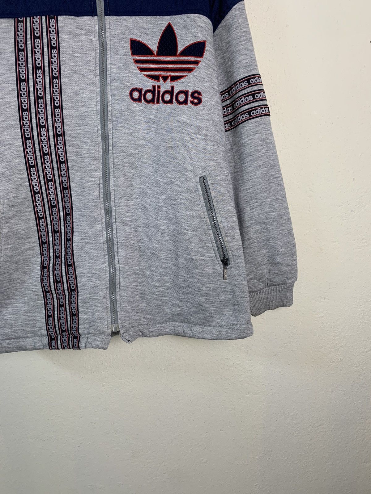 Adidas Vintage Adidas Big Logo Hoodie Jacket Size US XL / EU 56 / 4 - 2 Thumbnail