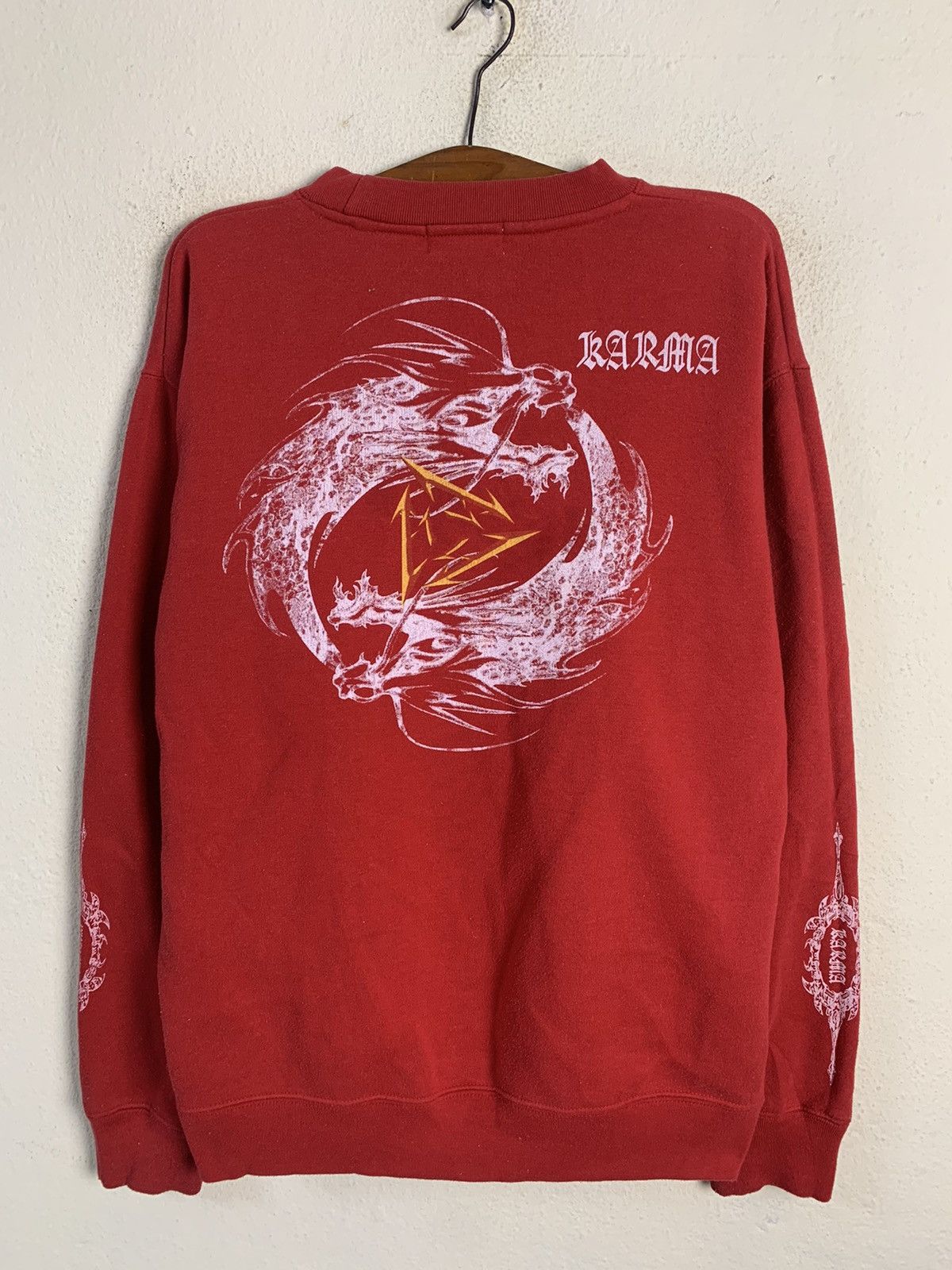 Japanese Brand Vintage Karma Sukajan Dragon Sweatshirt Size US L / EU 52-54 / 3 - 1 Thumbnail