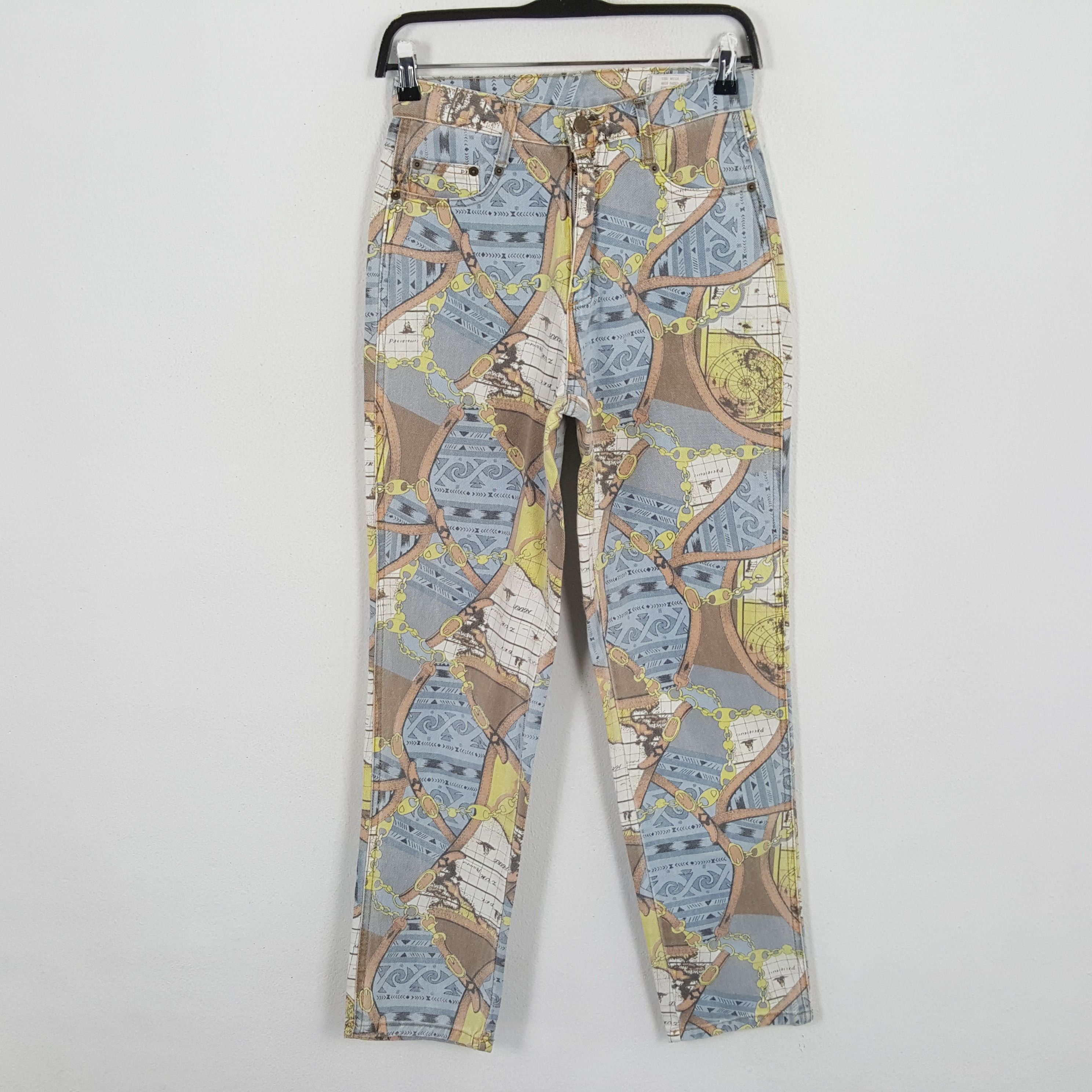MODA INTL Designer Art Style Vintage Trousers Pants